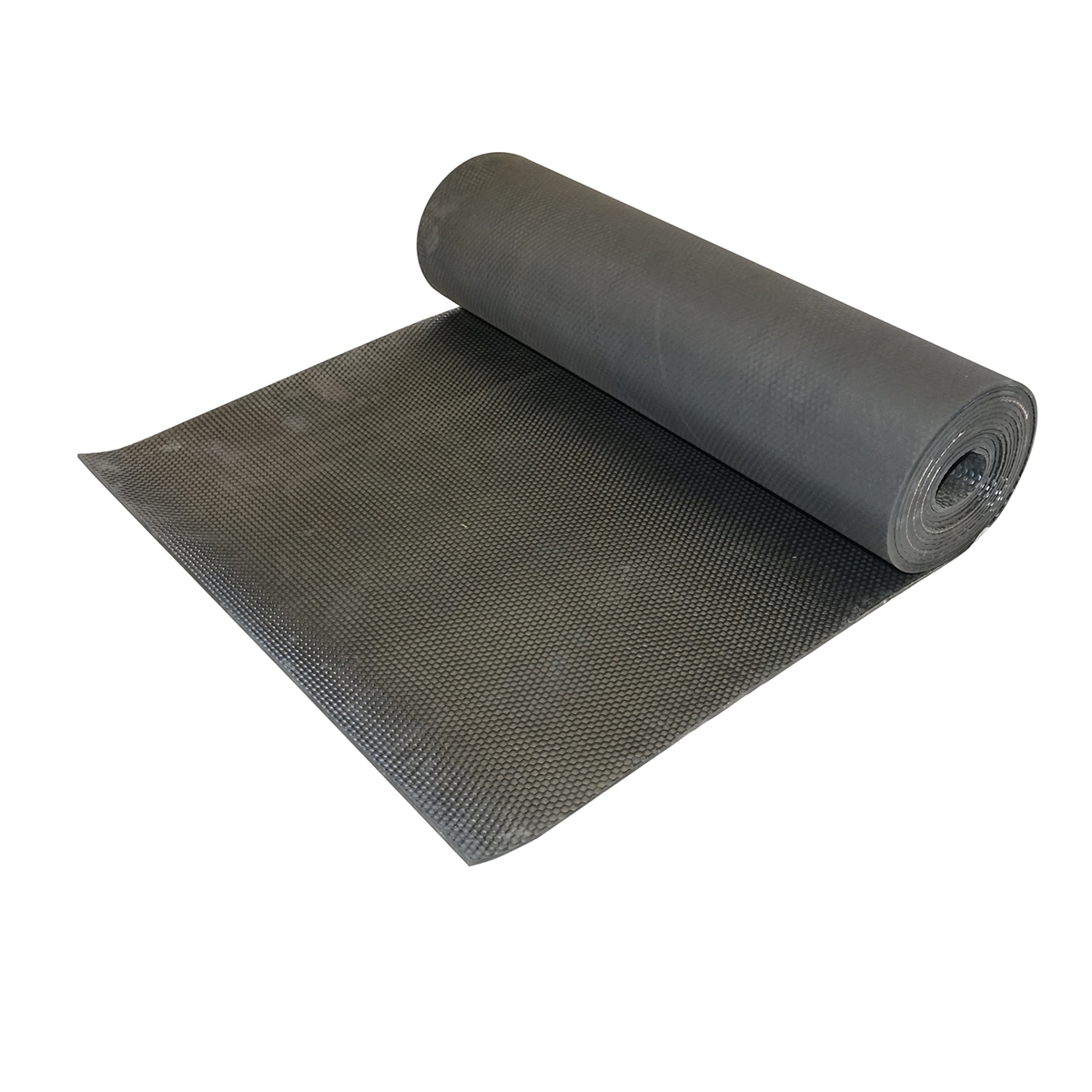 Covor cauciuc SBR+NR 8x1200x10000mm cu insertie textila si cu striatie  G=8mm l=1,2m L=10m - imagine 2