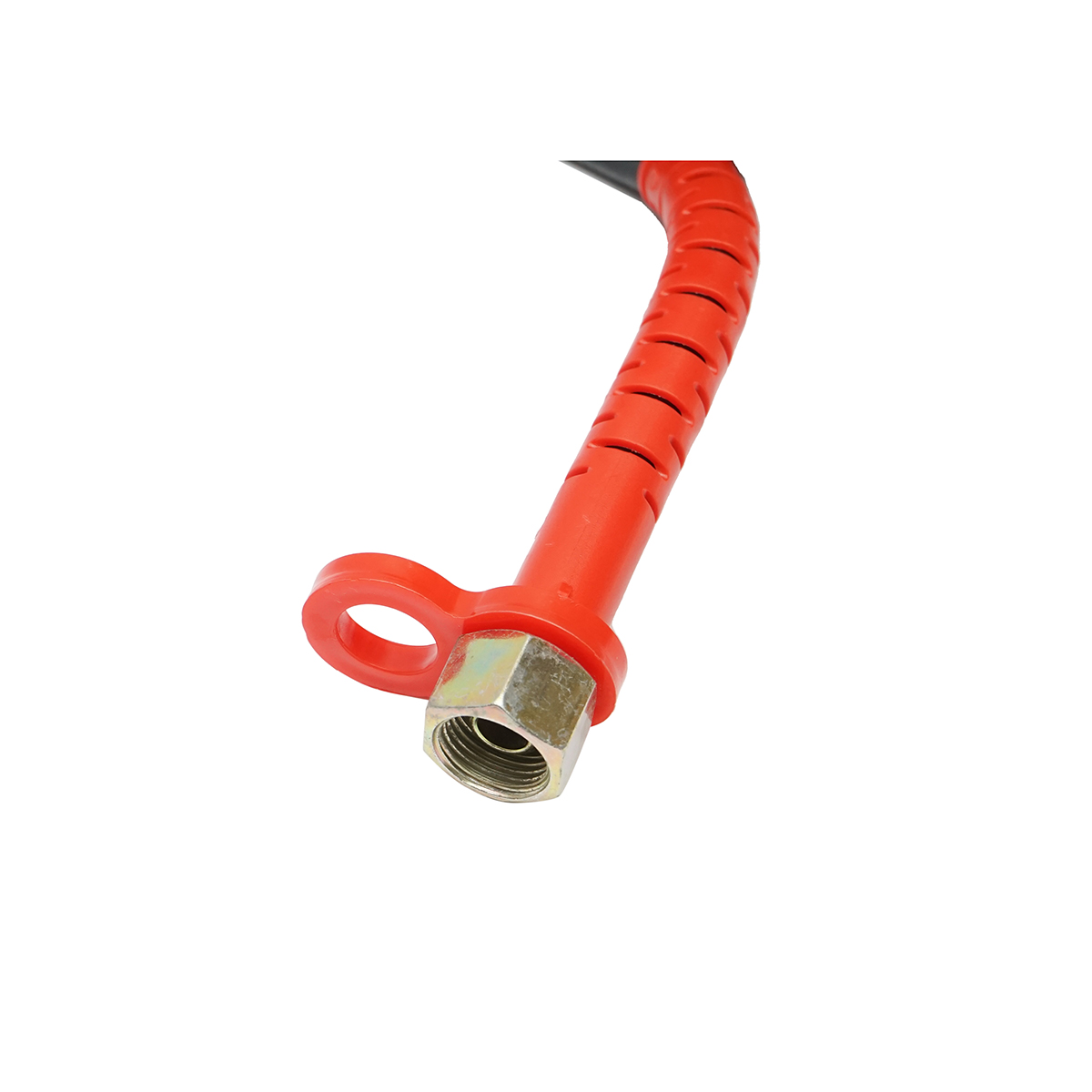 Furtun aer spiralat M18 camion 5.5m, negru si capete rosii cauciucate  - imagine 2