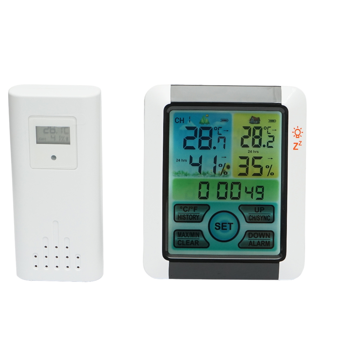 Termometru si higrometru digital de interior si exterior wireless - imagine 3
