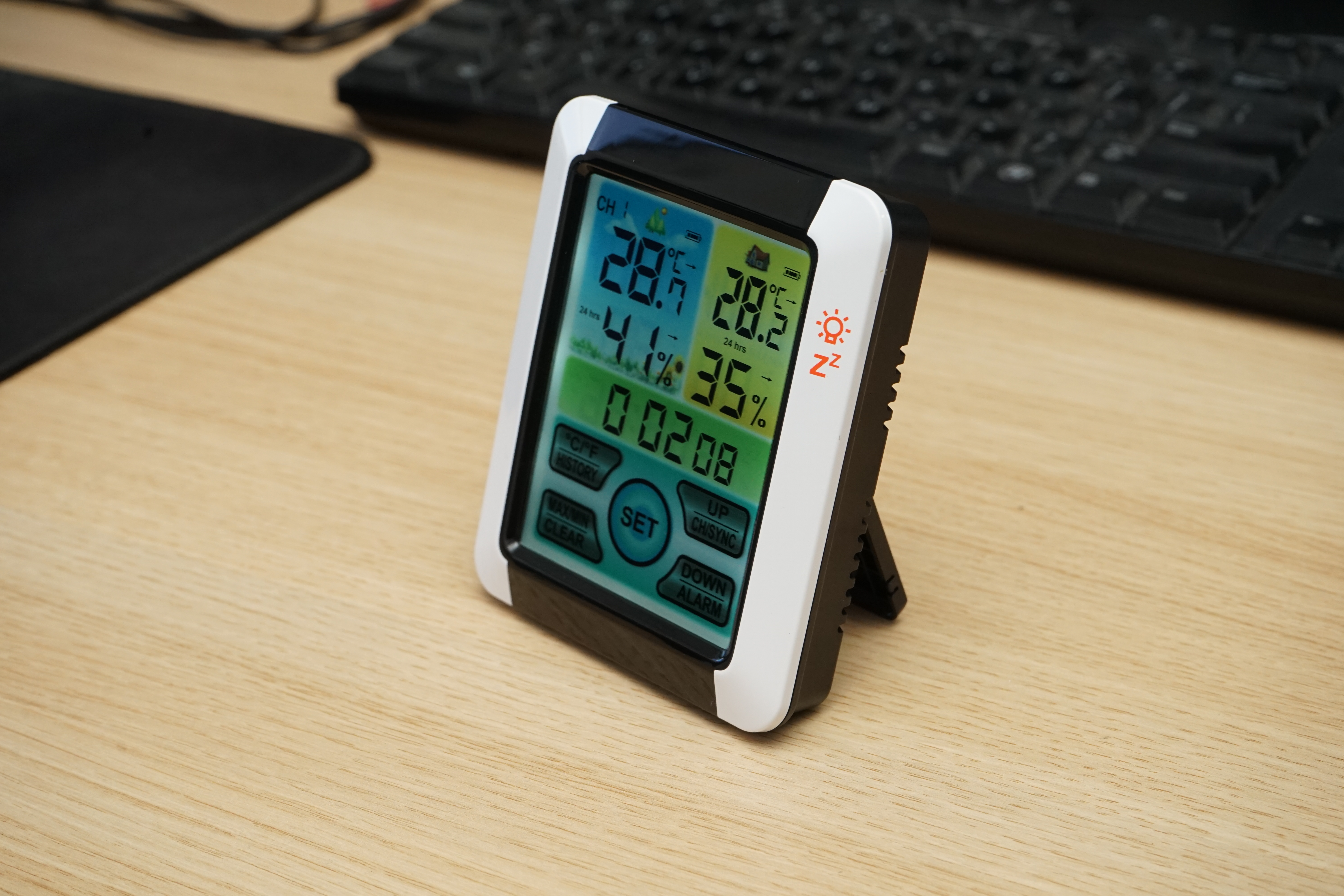 Termometru si higrometru digital de interior si exterior wireless - imagine 4