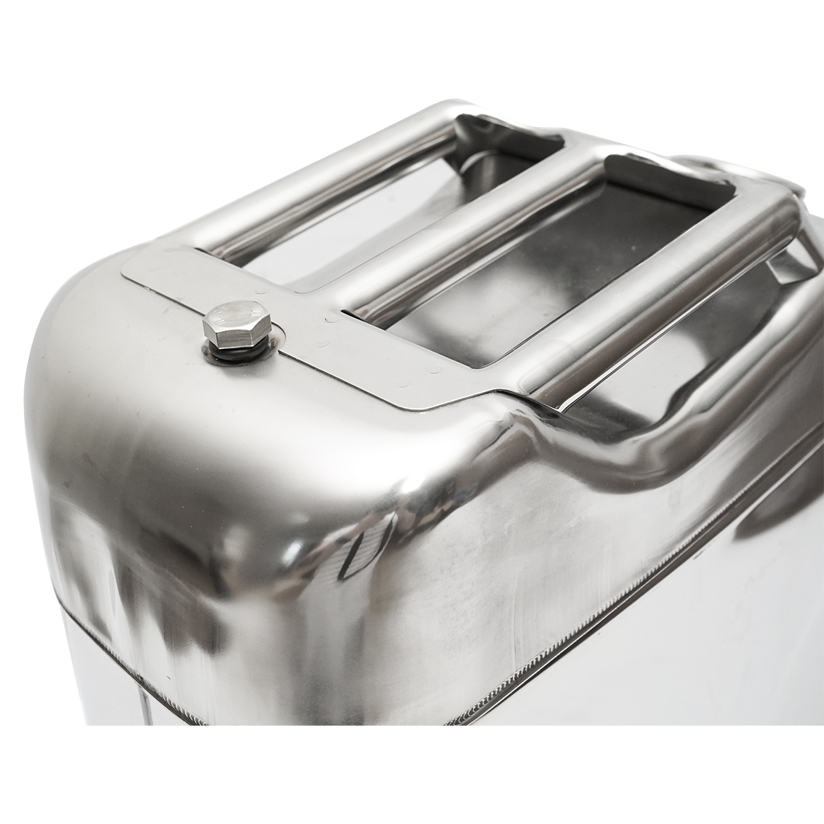 Canistra otel inoxidabil 20L cu furtun flexibil si dop insurubabil - imagine 5