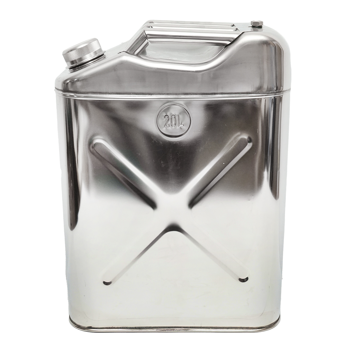 Canistra otel inoxidabil 20L cu furtun flexibil si dop insurubabil - imagine 2