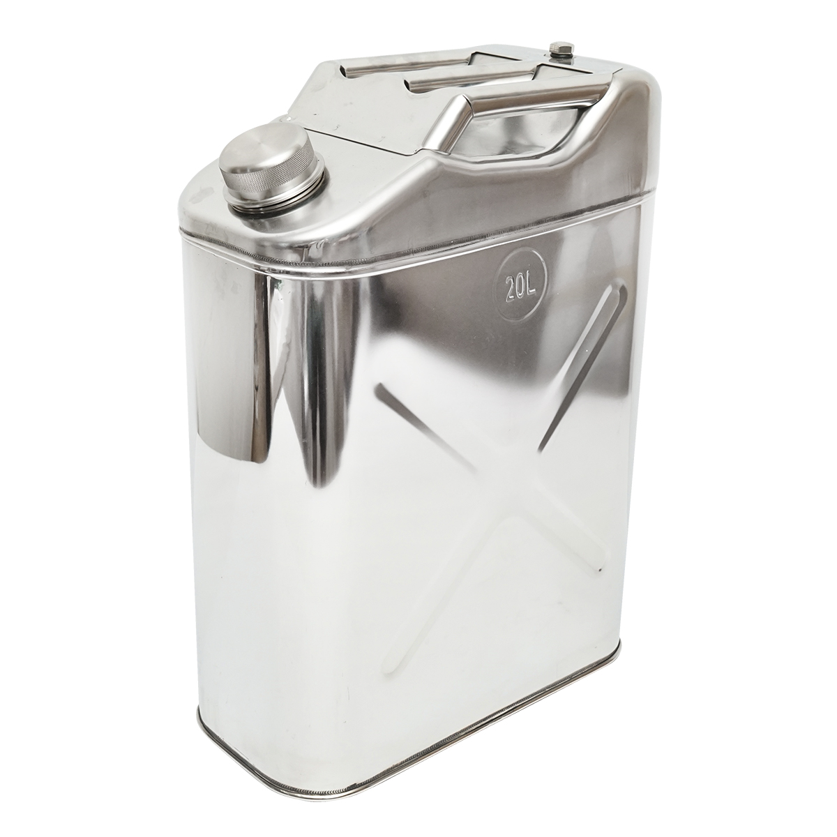 Canistra otel inoxidabil 20L cu furtun flexibil si dop insurubabil - imagine 3