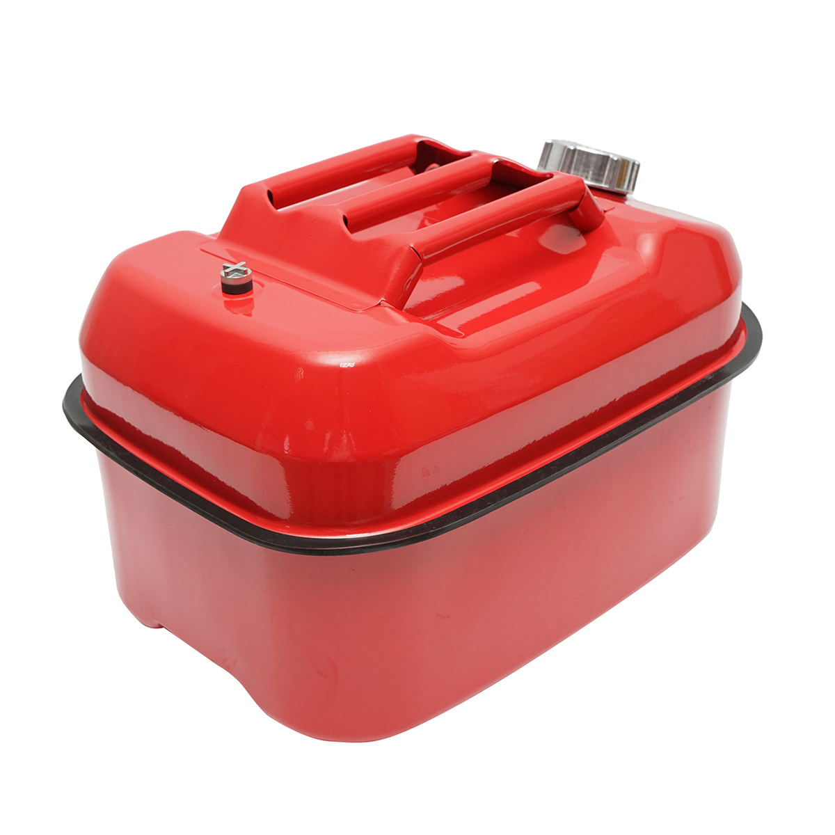 Canistra metal orizontala 20L cu furtun flexibil si dop insurubabil - imagine 4