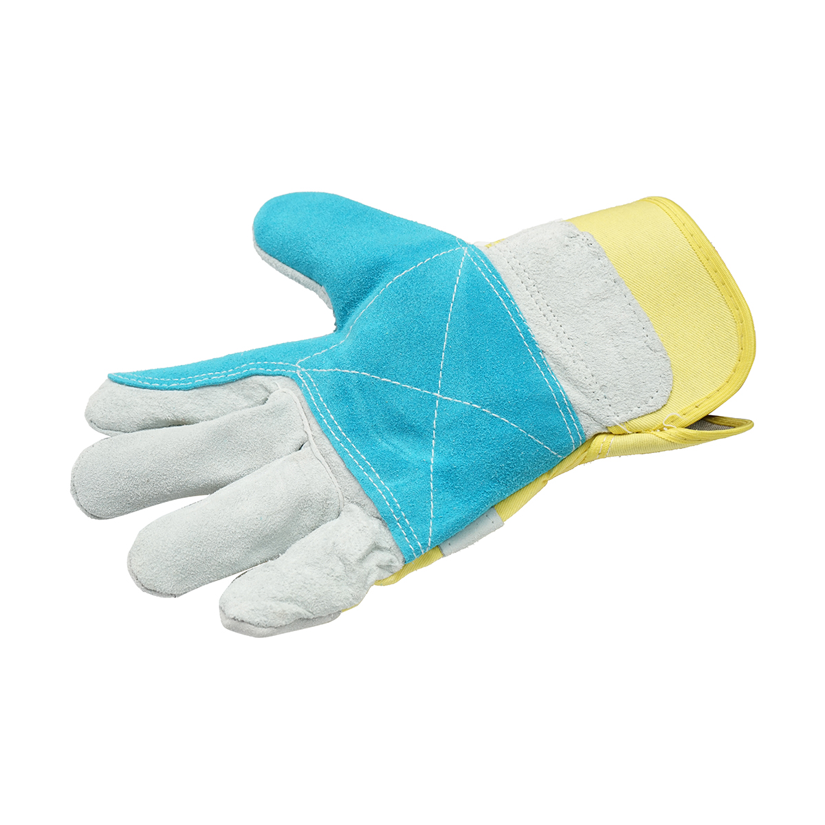 Manusi de lucru din piele-bumbac cu intaritura in palma si primul deget marimea 10 Breckner Germany - imagine 3