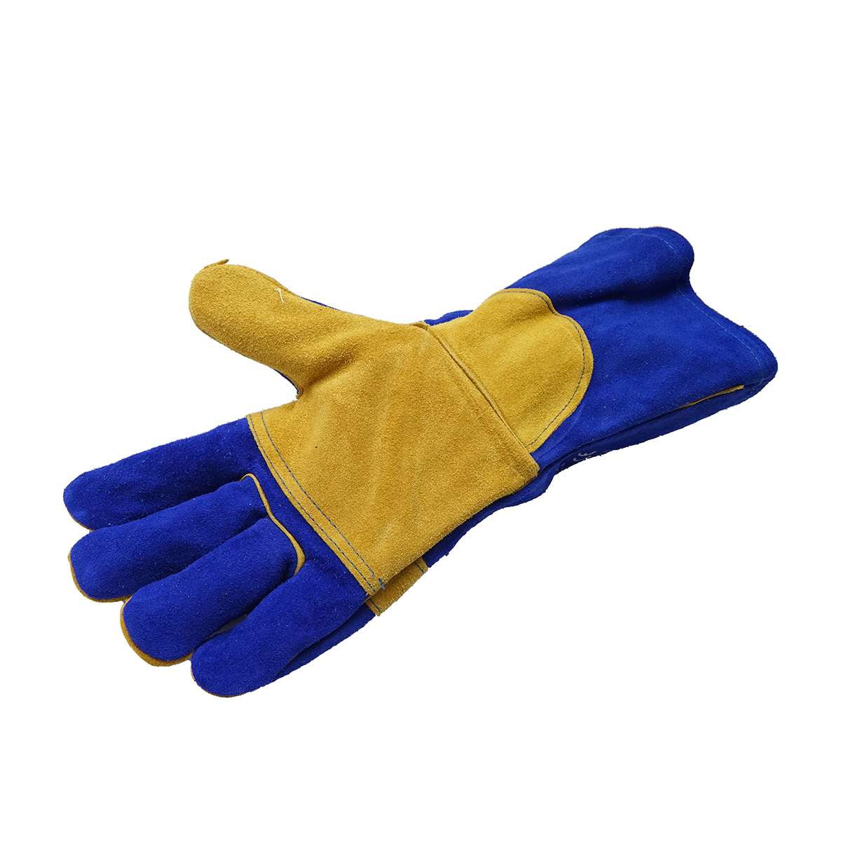 Manusi de sudura din piele cu intaritura in palma, captuseala, lungime 35cm marimea 10 Breckner Germany - imagine 3