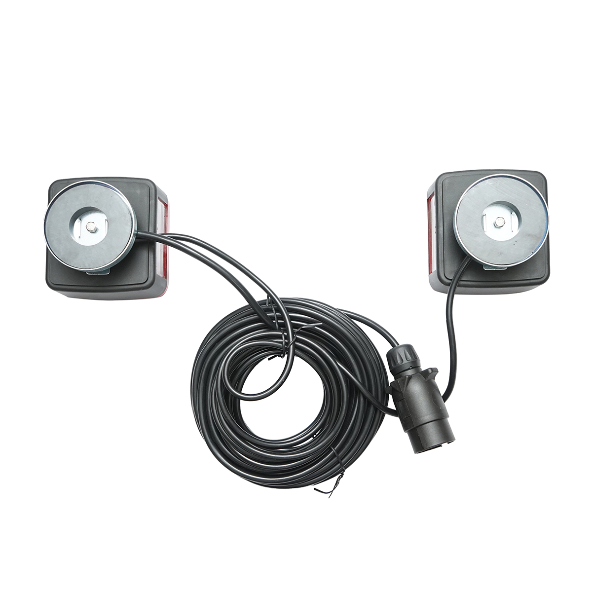 Set lampi magnetice 12V pentru remorca, fisa 7 pini, cablu intre stopuri de 2.5m, cablu fisa 7.5m Breckner Germany - imagine 2