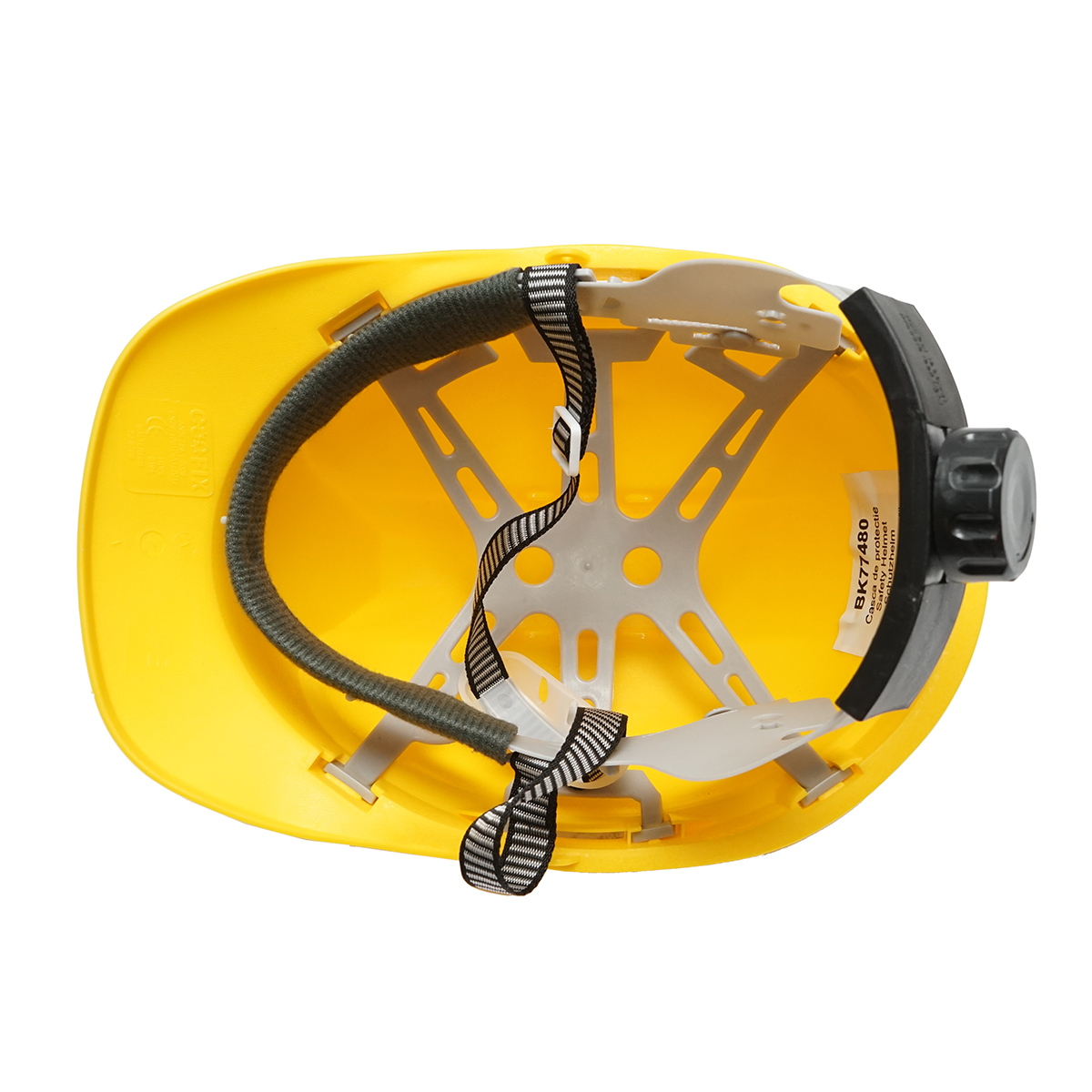 Casca ventilata reglabila 51-63cm galbena Crownman - imagine 3