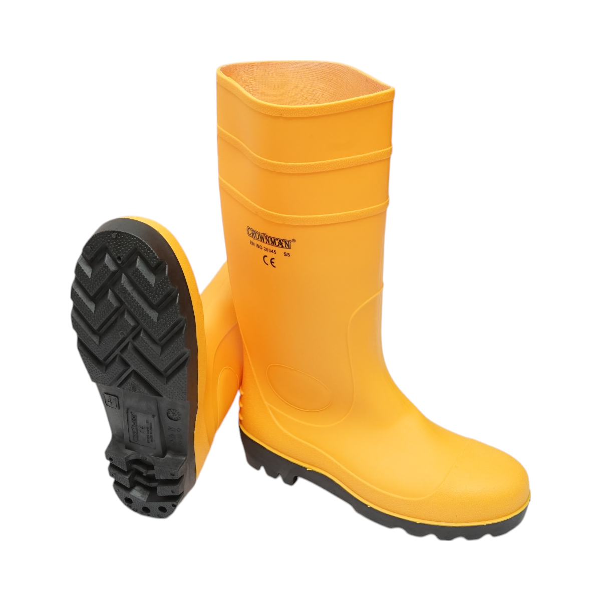 Cizme de lucru din cauciuc galben marimea 41 Crownman