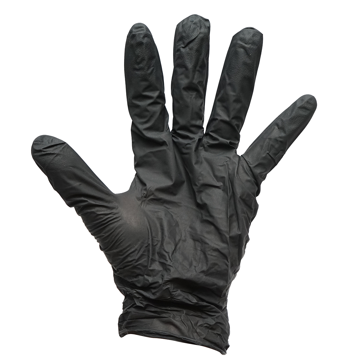 Manusi din nitril negre nepudrate cu textura aderenta pe degete, marimea M 100 buc/cutie - imagine 4