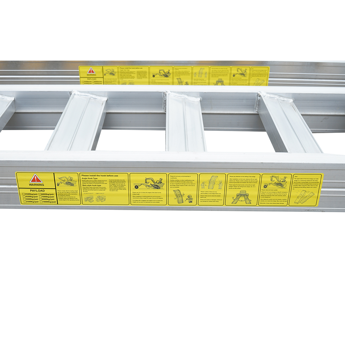 Set rampe aluminiu 3.5T pentru incarcare/descarcare 260x40x10.5cm - imagine 9