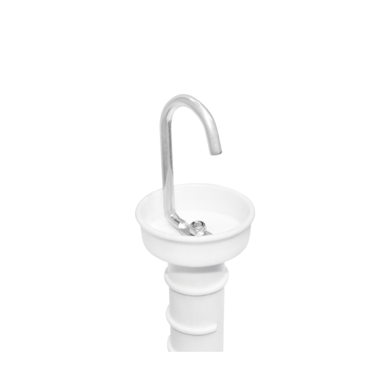 Maner poarta alb cu carlig si arc gard electric Breckner Germany  - imagine 4