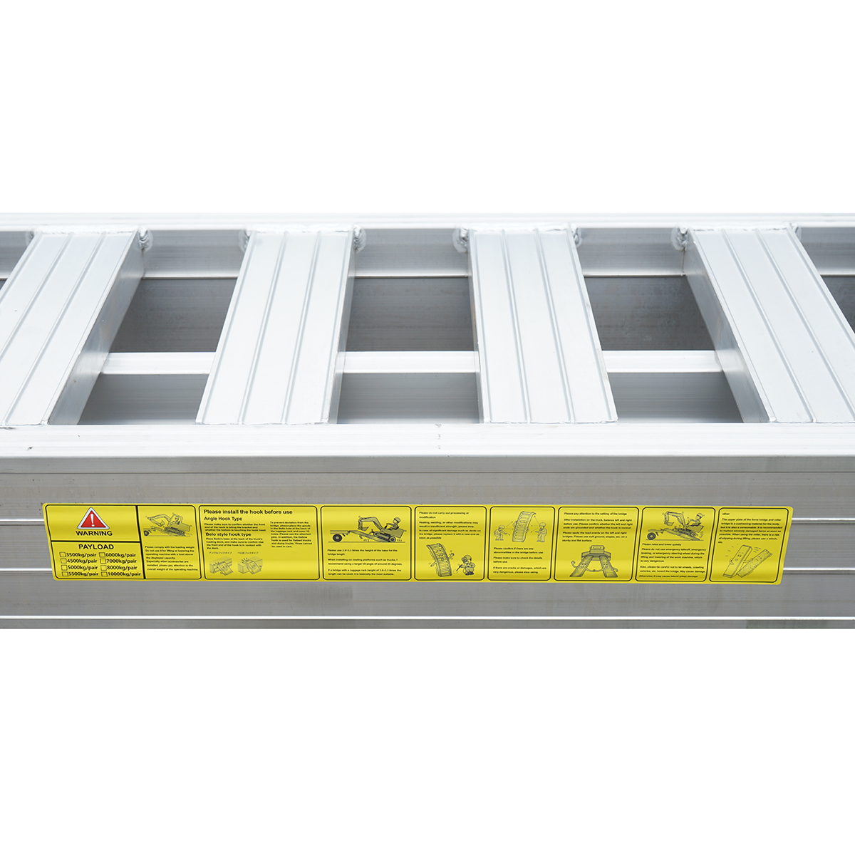 Set rampe aluminiu 8T pentru incarcare/descarcare 450x50x15cm - imagine 9