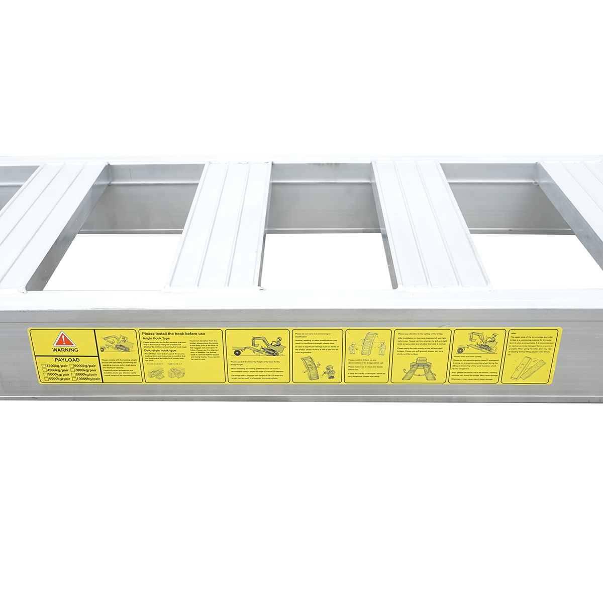Set rampe pliabile aluminiu 1T pentru incarcare/descarcare 250x60x10.5cm - imagine 8