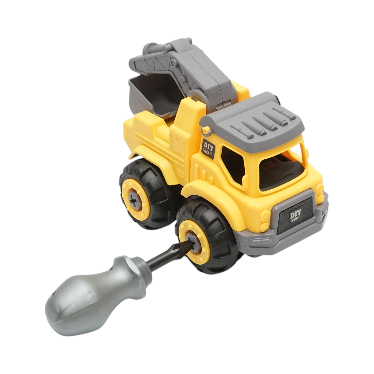 Camion cu brat excavator jucarie tip Montessori +3 ani - imagine 9