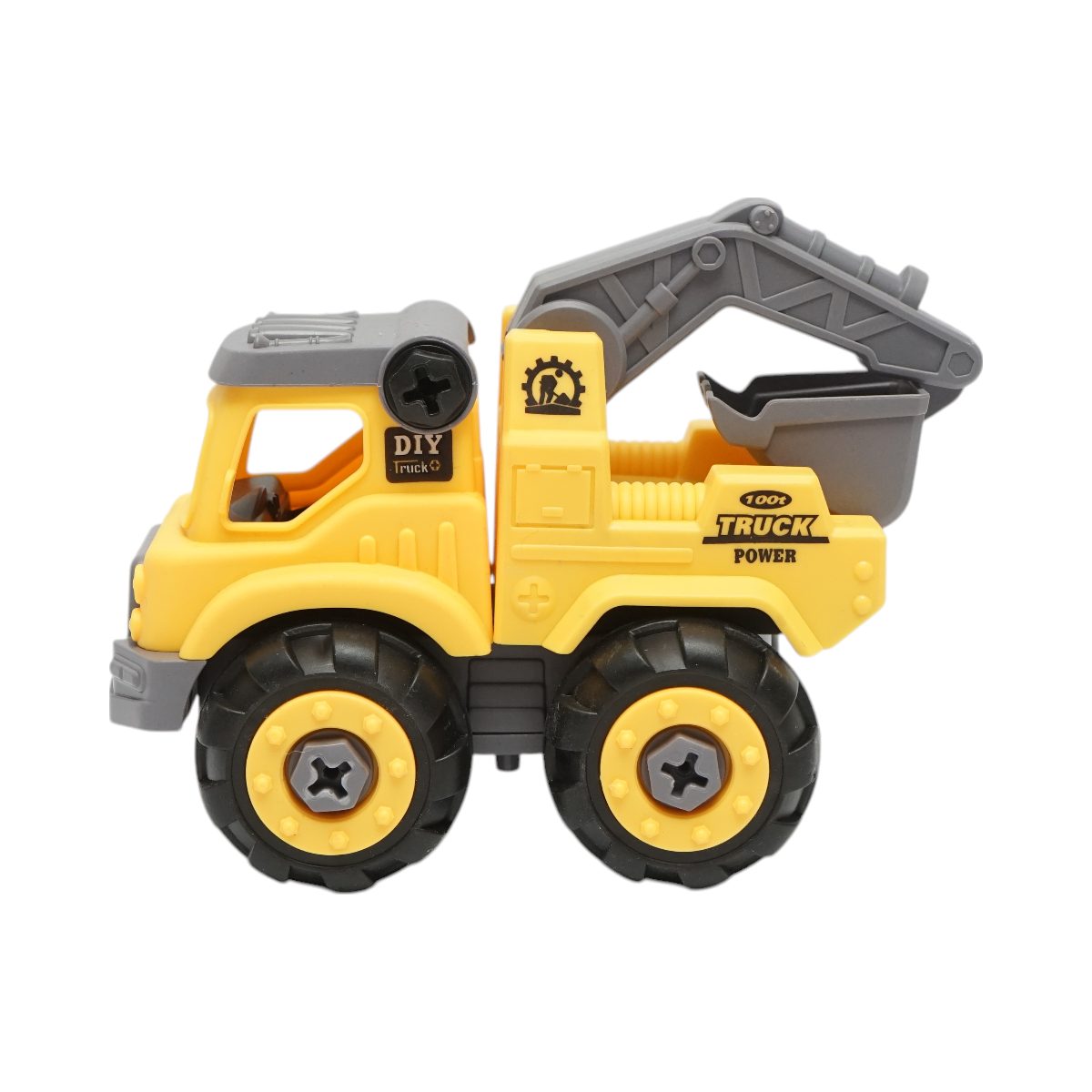 Camion cu brat excavator jucarie tip Montessori +3 ani - imagine 6