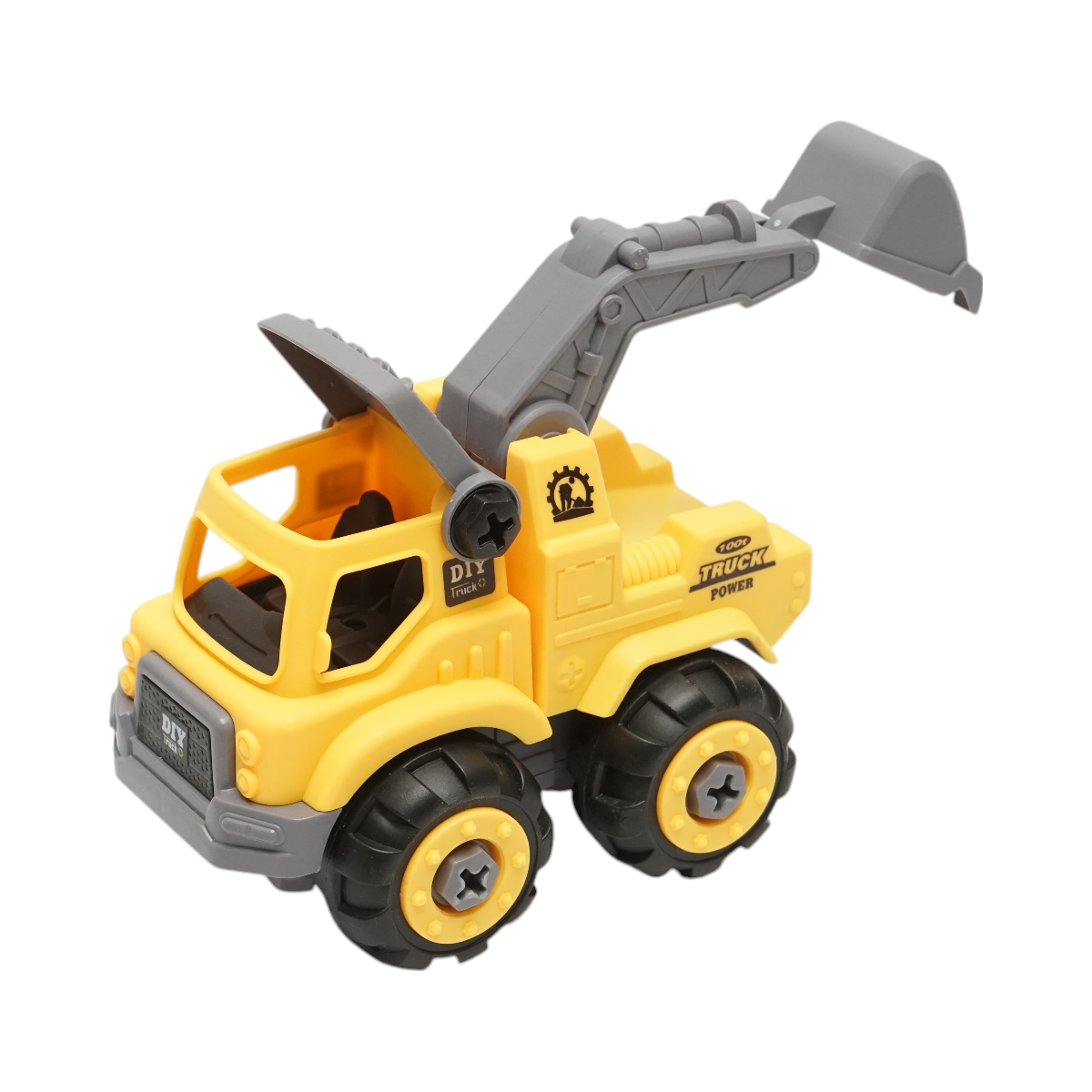 Camion cu brat excavator jucarie tip Montessori +3 ani - imagine 4