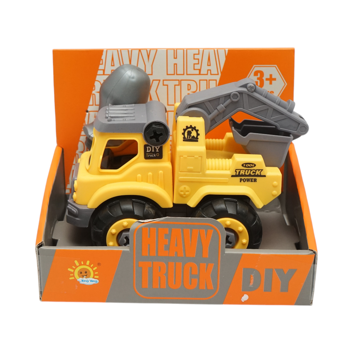 Camion cu brat excavator jucarie tip Montessori +3 ani - imagine 2