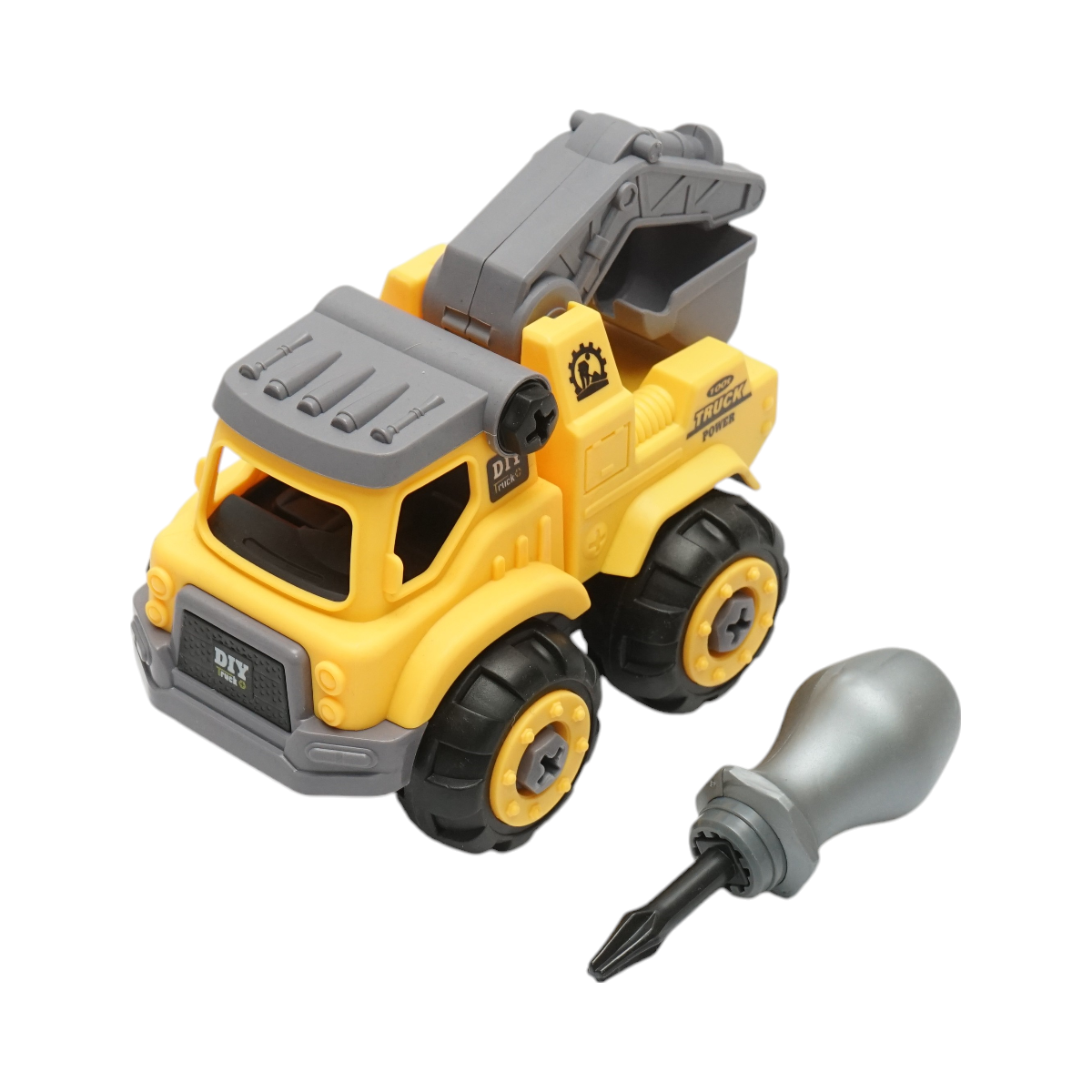 Camion cu brat excavator jucarie tip Montessori +3 ani - imagine 3