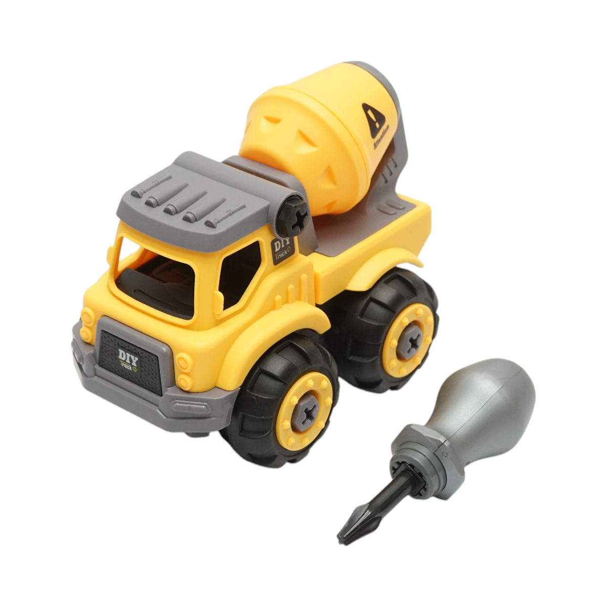 Camion betoniera jucarie tip Montessori +3 ani - imagine 3