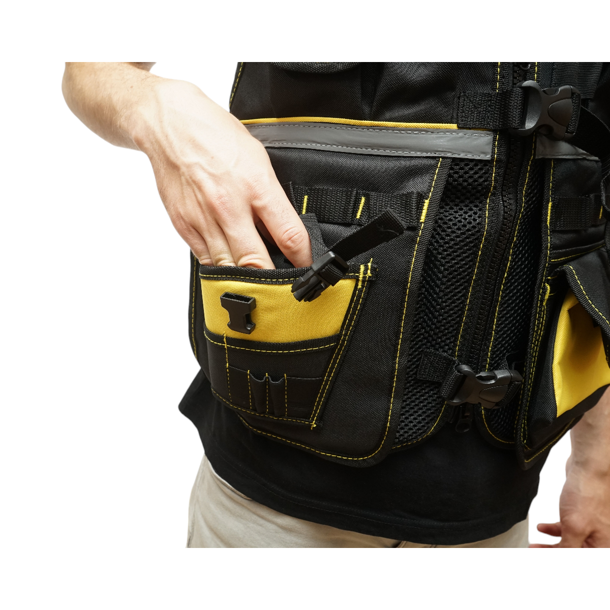 Vesta de lucru cu buzunare pentru scule, material textil Oxford Crownman - imagine 5