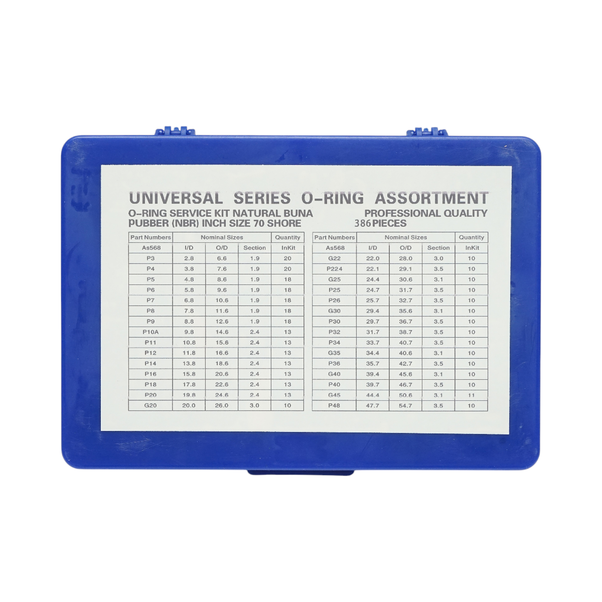 Trusa O-ring inch din NBR 386 piese - imagine 2