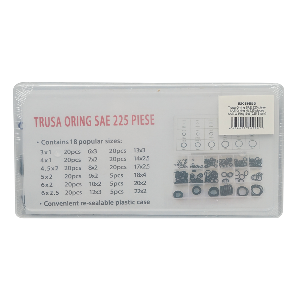 Trusa O-ring metric SAE 225 piese - imagine 3