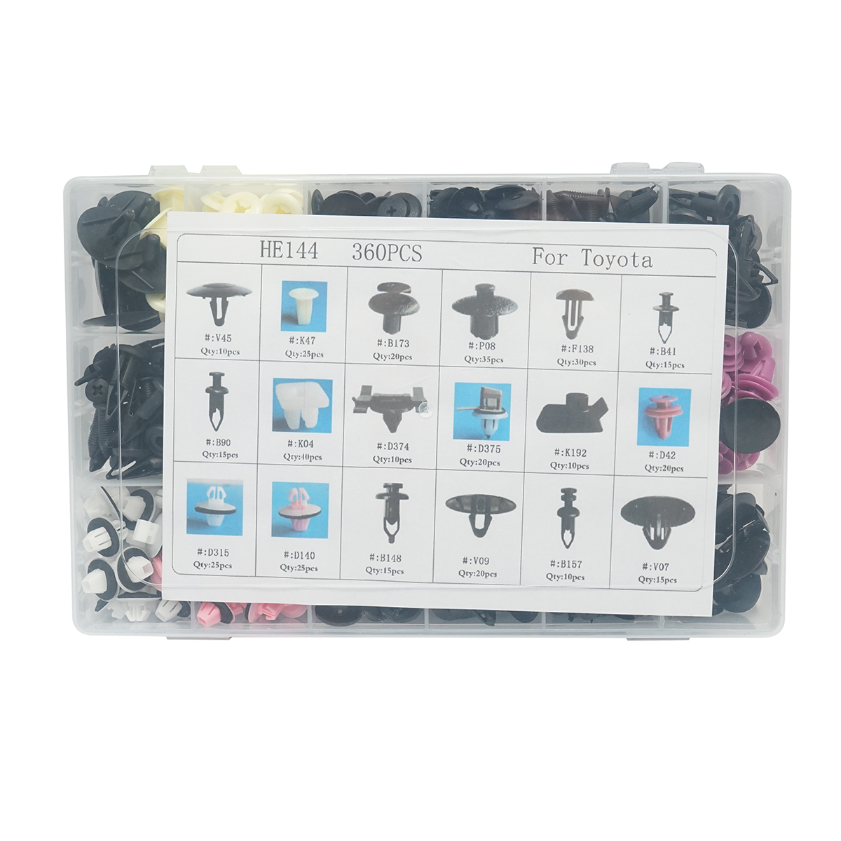 Trusa clipsuri plastic auto Toyota, Lexus 360 piese - imagine 3