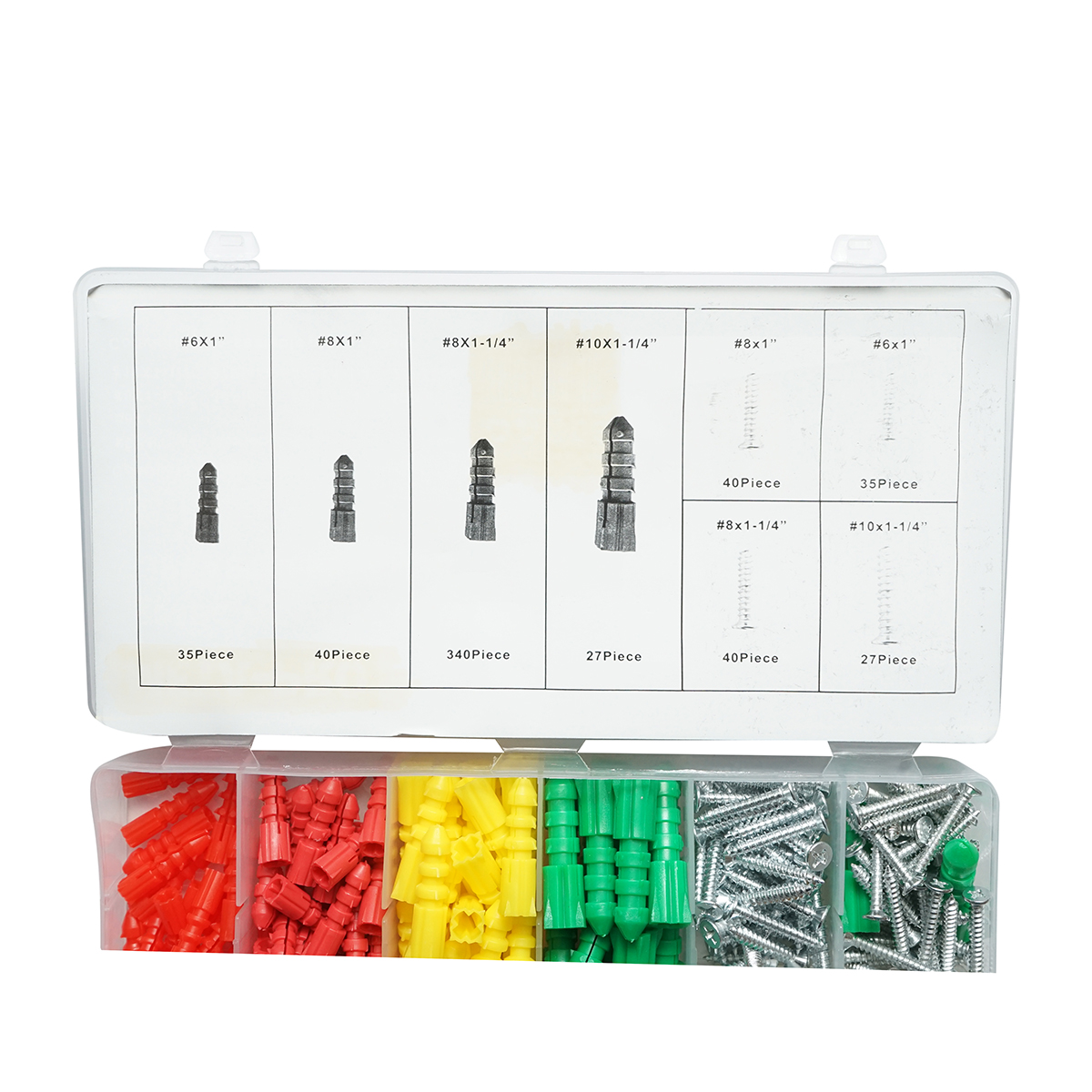 Trusa dibluri plastic si holsuruburi 6-10mm 285 piese - imagine 5