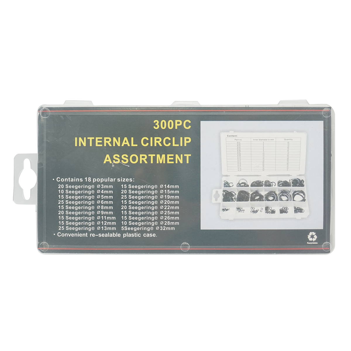 Trusa inele siguranta seeger interioare 3-32mm 300 piese - imagine 3