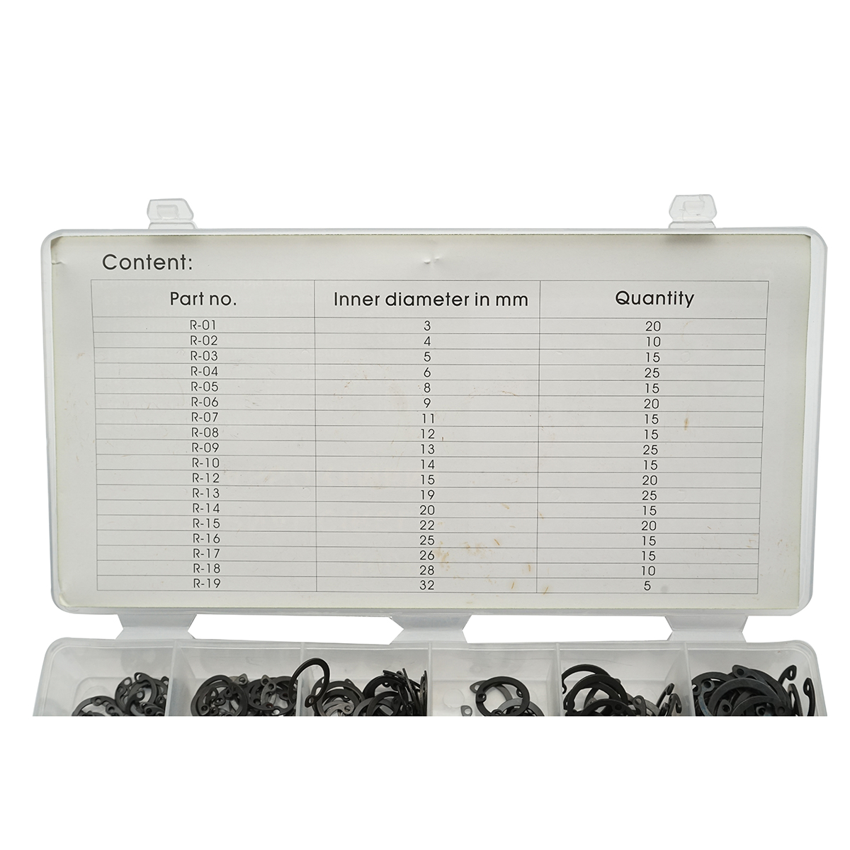 Trusa inele siguranta seeger interioare 3-32mm 300 piese - imagine 4