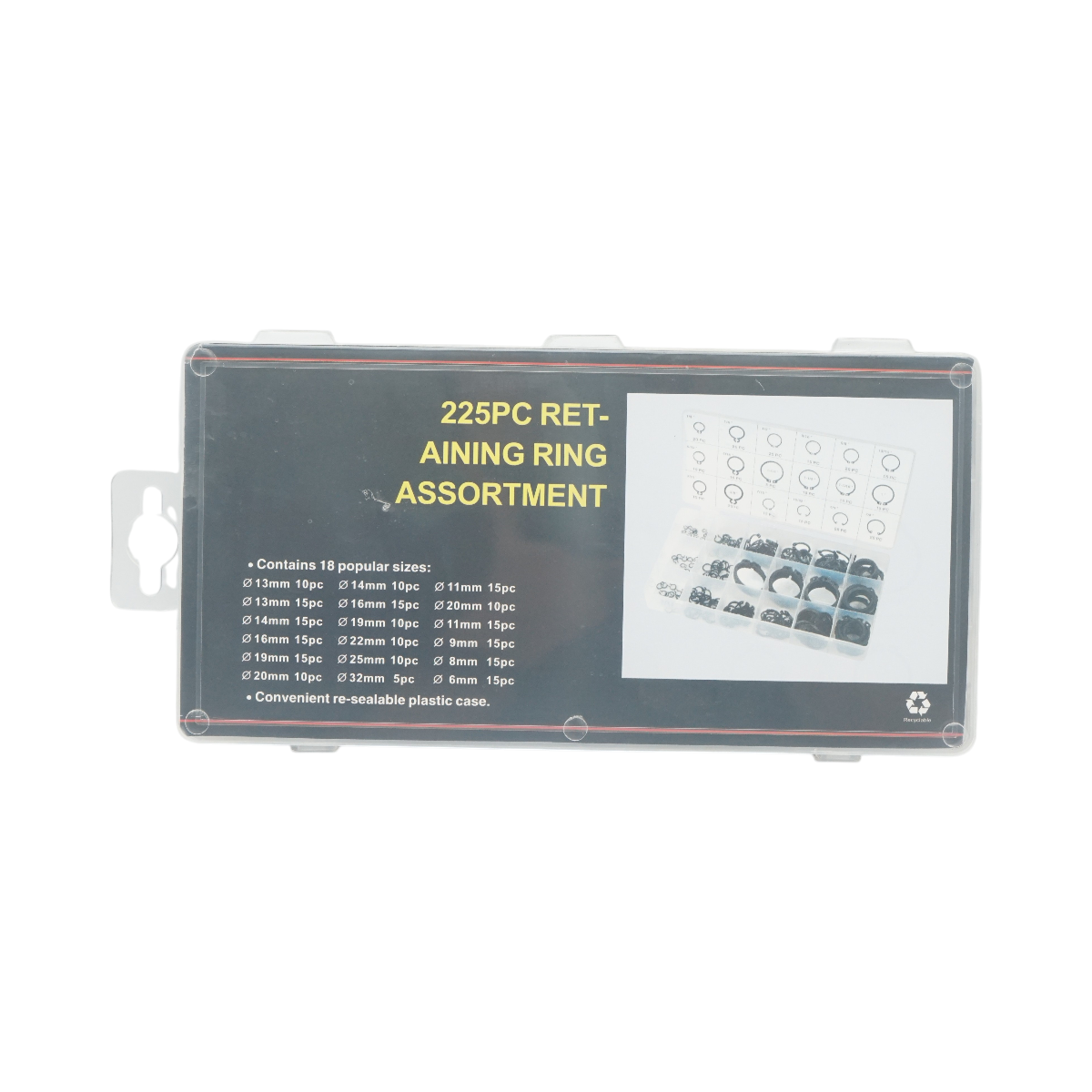 Trusa inele siguranta seeger interioare-exterioare 6-32mm 225 piese - imagine 3