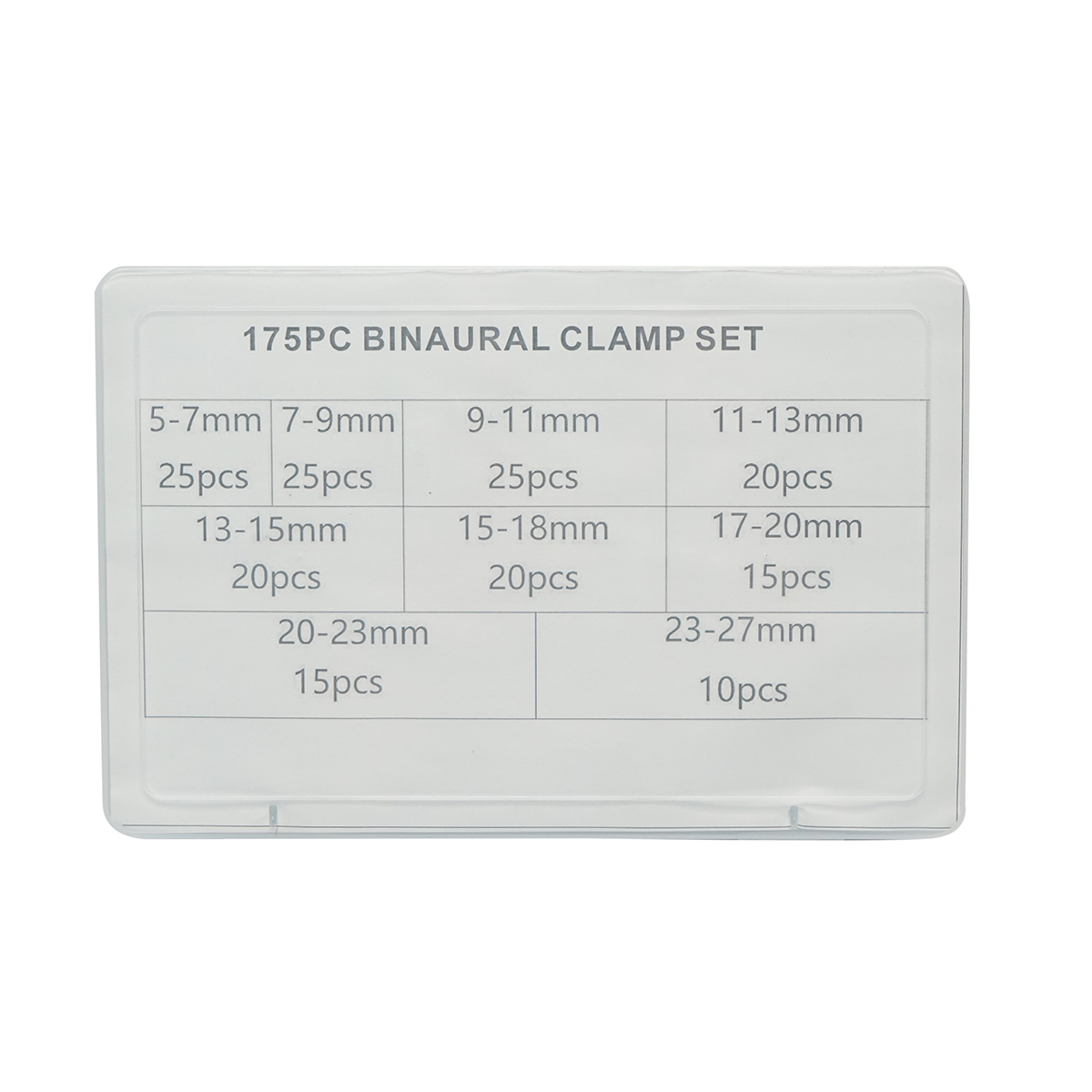 Trusa coliere metalice cu urechi 5-27mm 175 piese - imagine 3