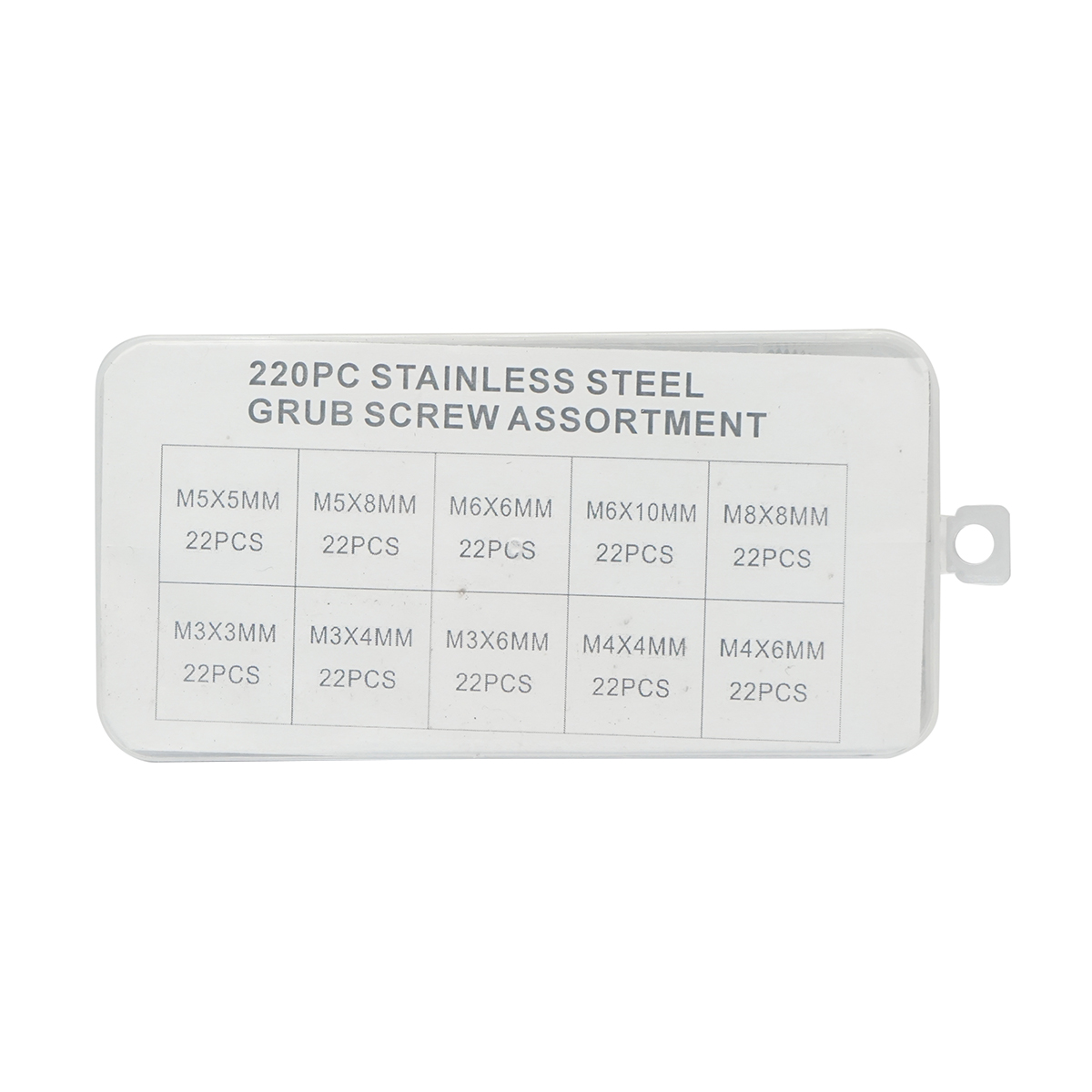 Trusa stifturi filetate fara cap cu imbus M3-M8 220 piese - imagine 3