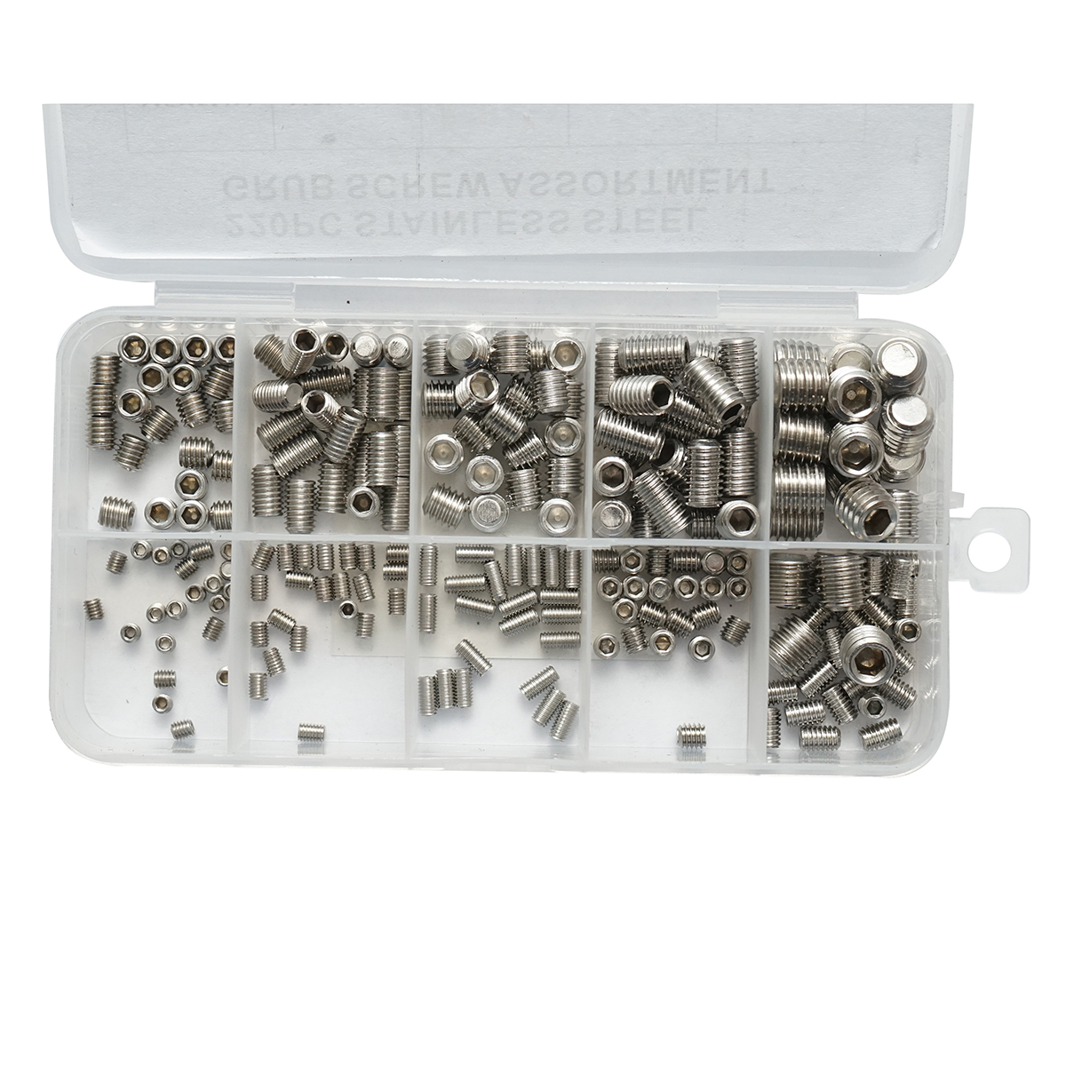 Trusa stifturi filetate fara cap cu imbus M3-M8 220 piese - imagine 4