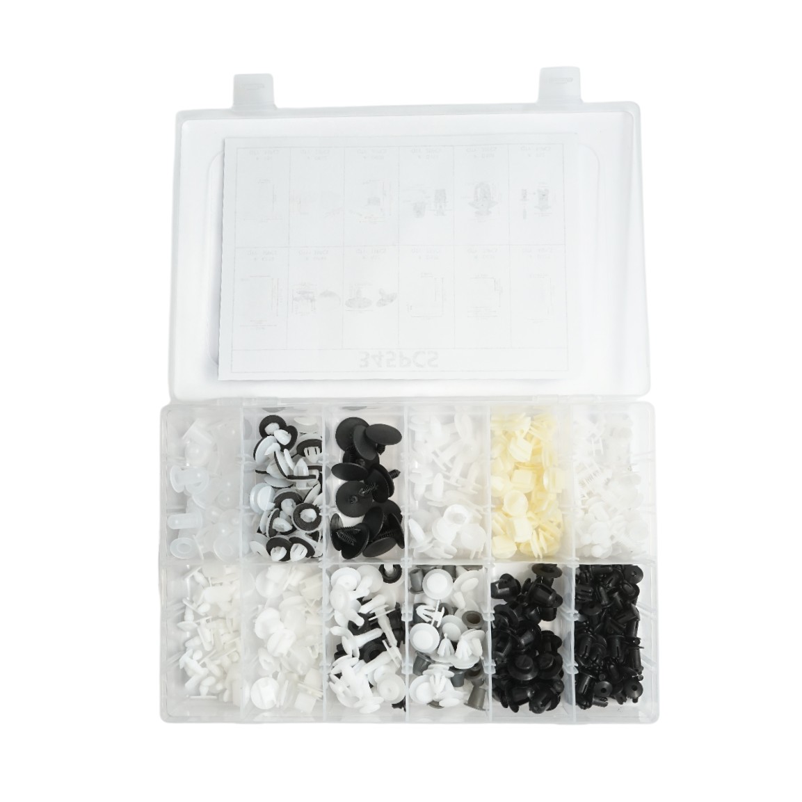 Trusa clipsuri plastic auto Peugeot 345 piese - imagine 2