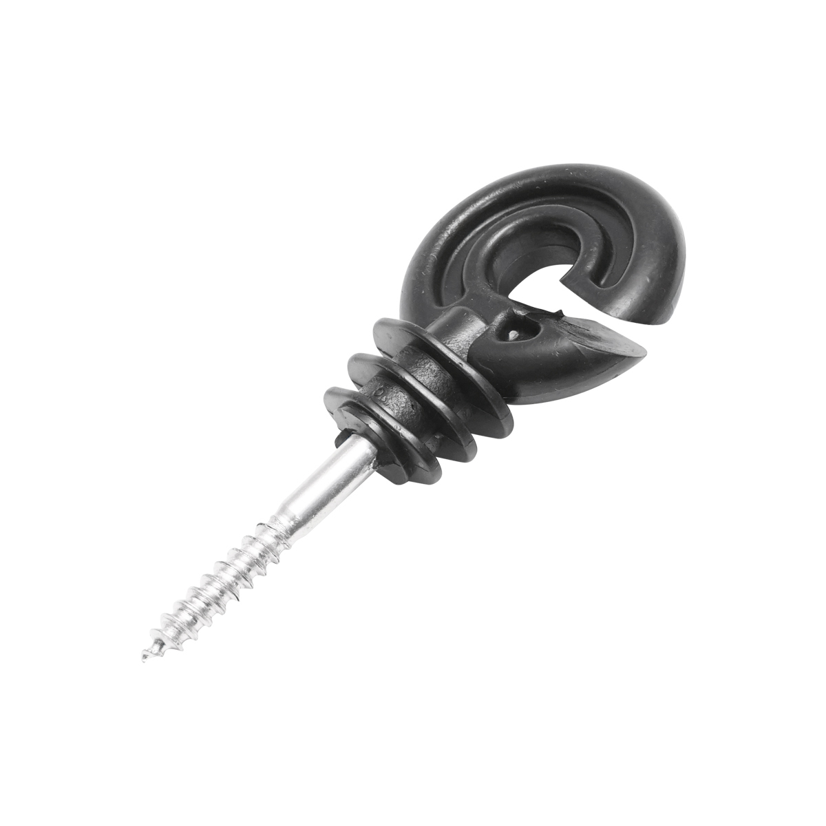 Izolator inelar material PP negru mat 88x38mm gard electric Breckner Germany - imagine 2