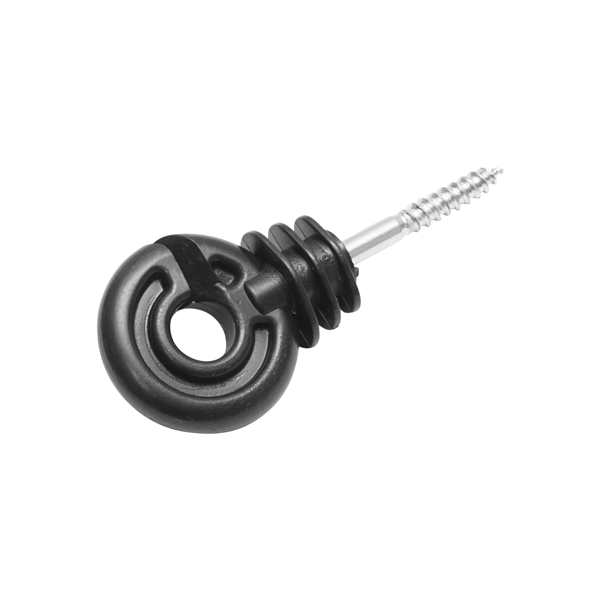 Izolator inelar material PP negru mat 88x38mm gard electric Breckner Germany - imagine 3