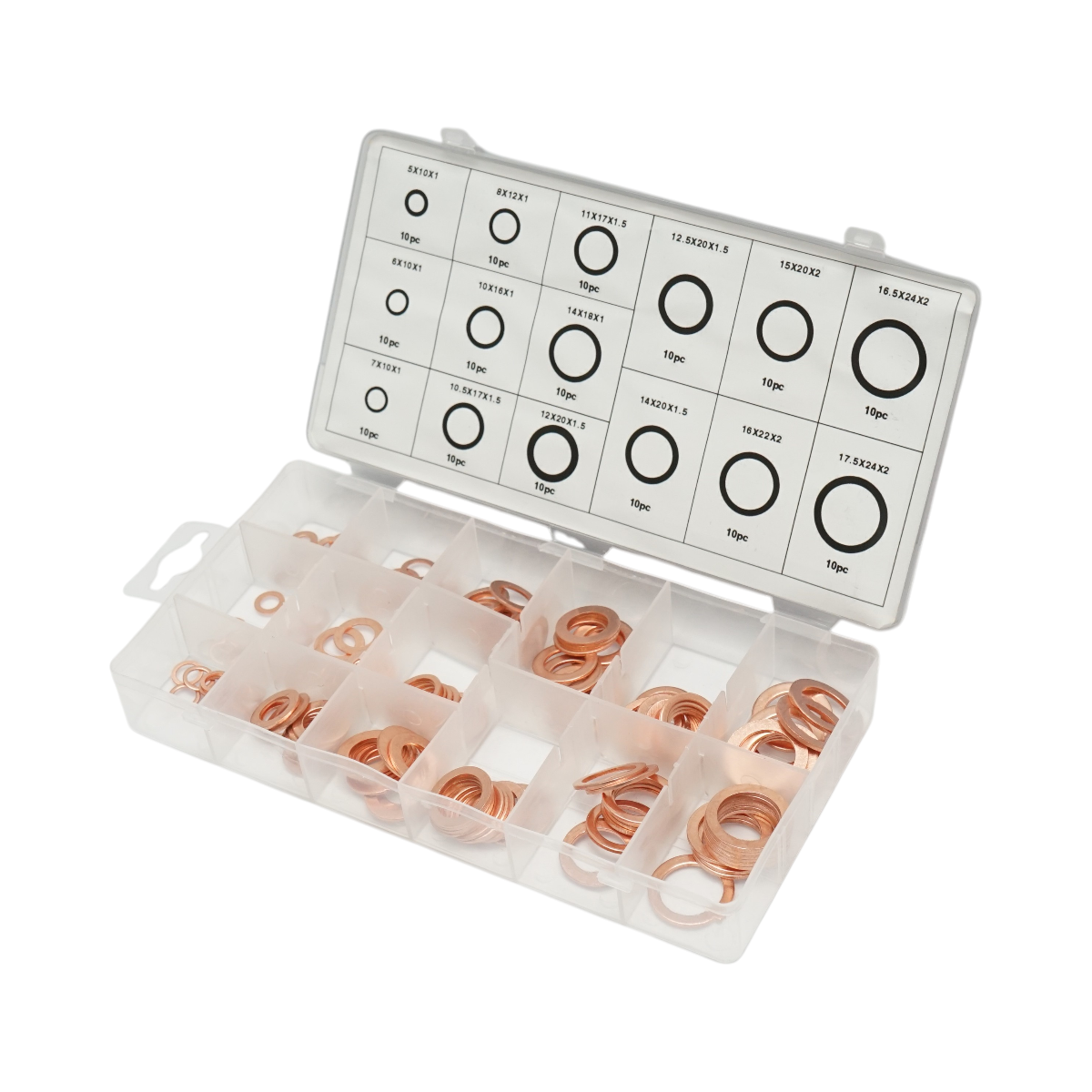 Trusa saibe cupru 5-17.5mm 150 piese - imagine 4