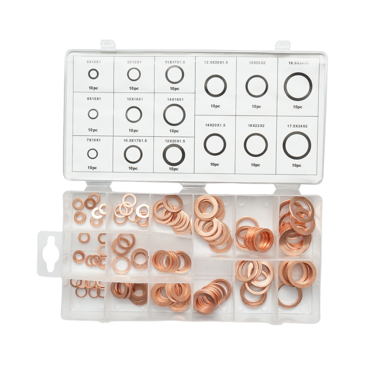 Trusa saibe cupru 5-17.5mm 150 piese - imagine 2