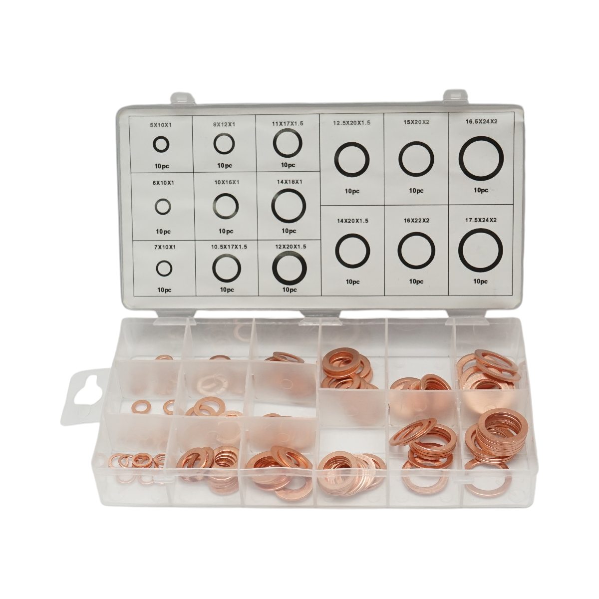 Trusa saibe cupru 5-17.5mm 150 piese