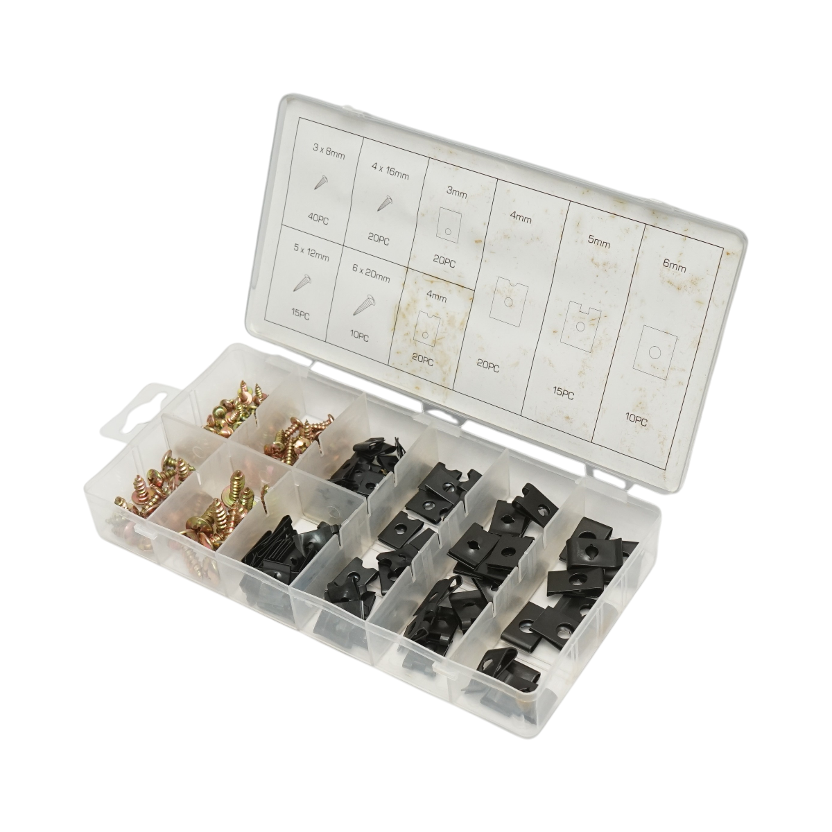 Trusa cleme metalice tip U cu holsuruburi 170 piese - imagine 4