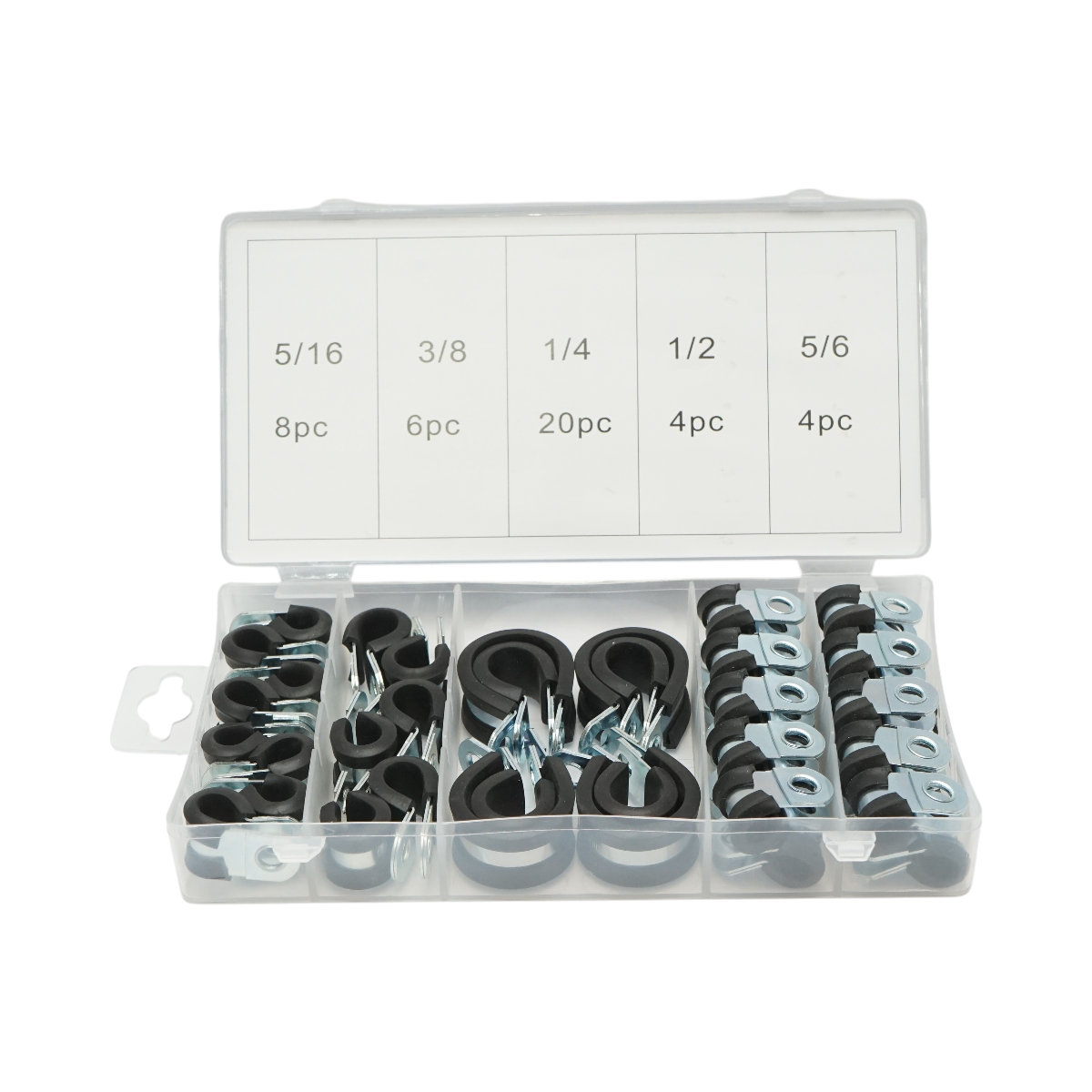 Trusa coliere metalice cu garnitura de cauciuc 42 piese