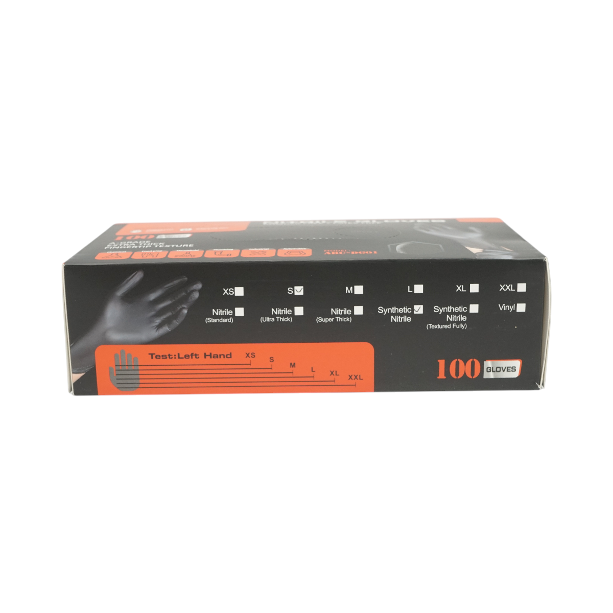 Manusi din nitril sintetic negre nepudrate marimea S 100 buc/cutie - imagine 3