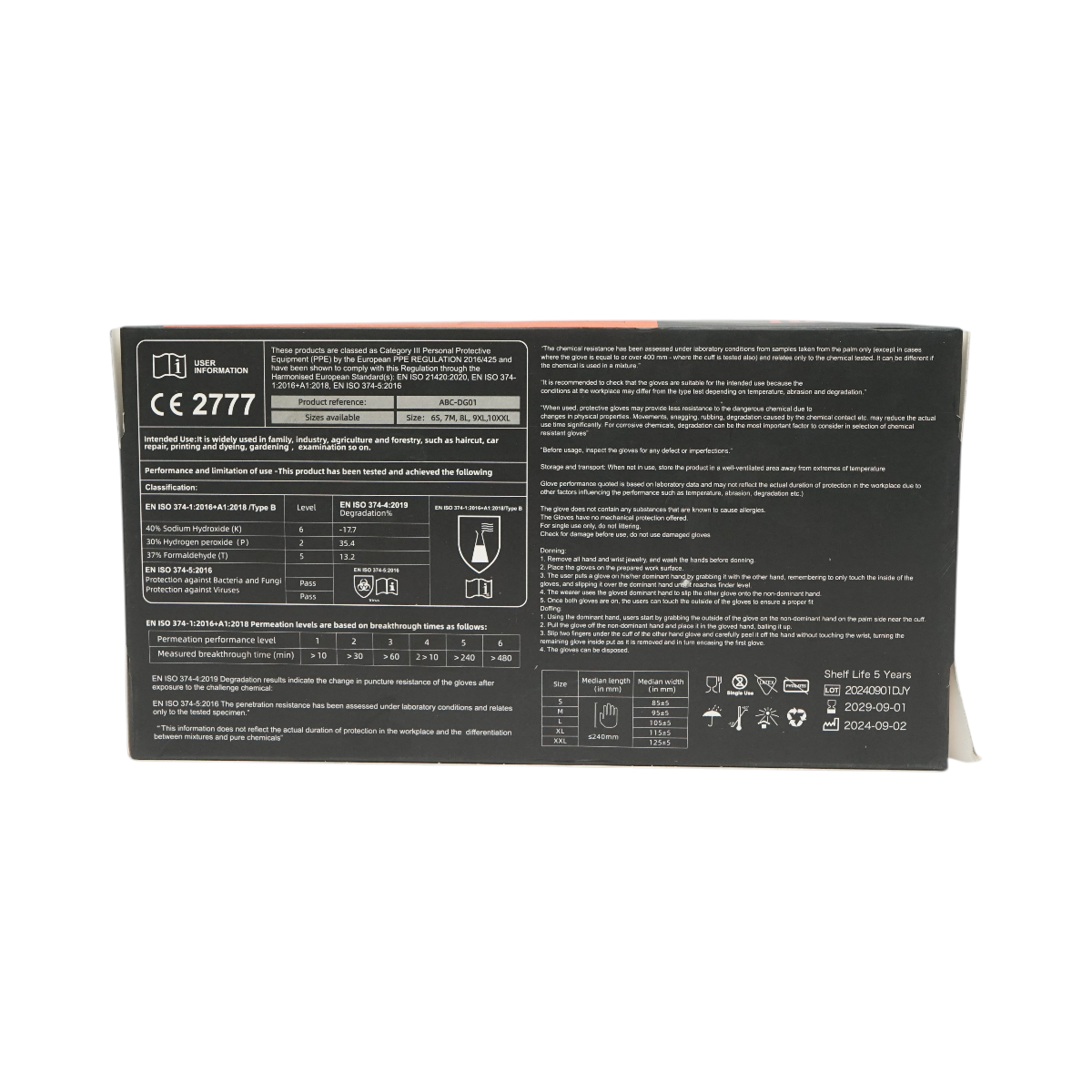 Manusi din nitril negre nepudrate cu textura aderenta pe degete, marimea L 100 buc/cutie - imagine 8