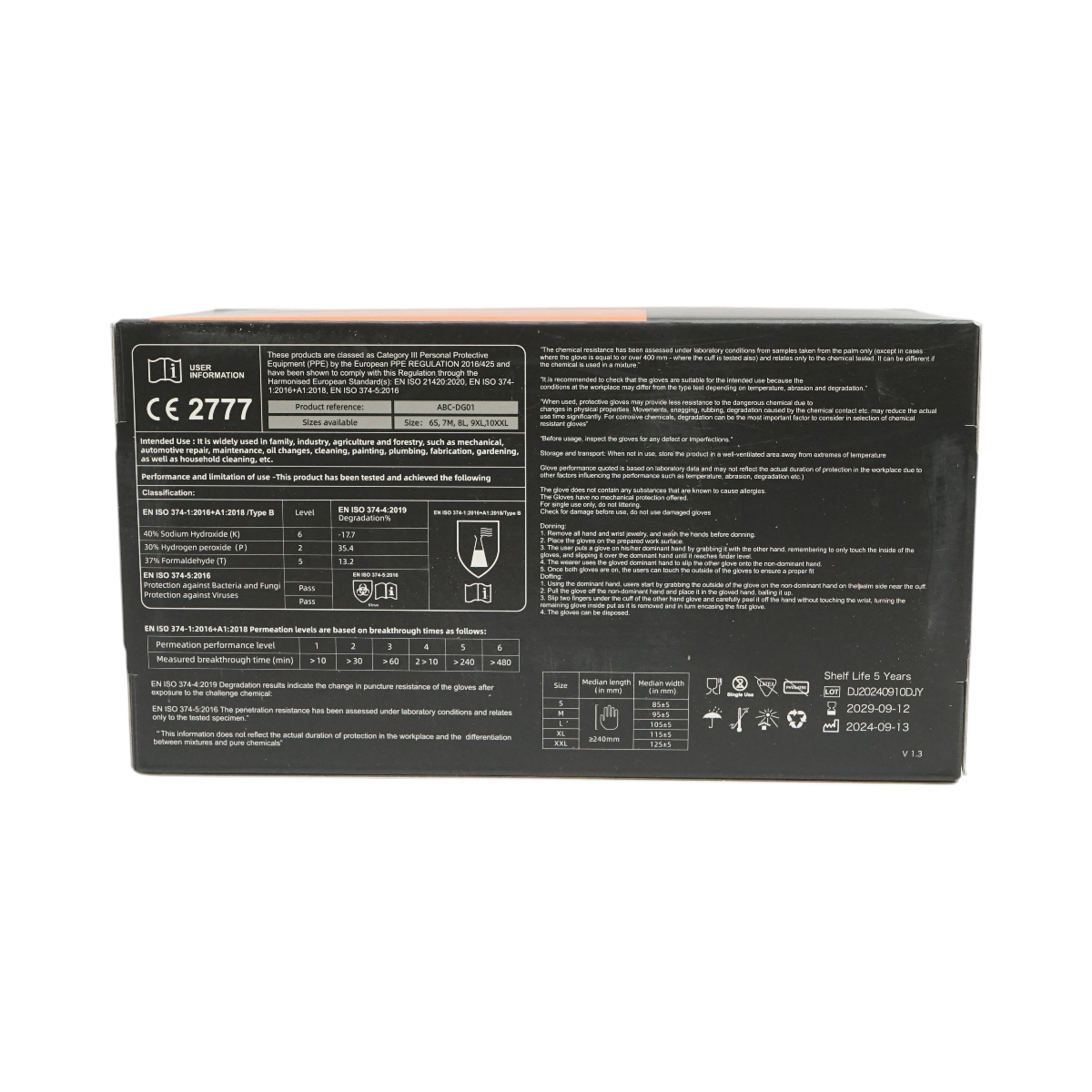 Manusi din nitril negre nepudrate cu textura diamond grip, marimea S 100 buc/cutie - imagine 8