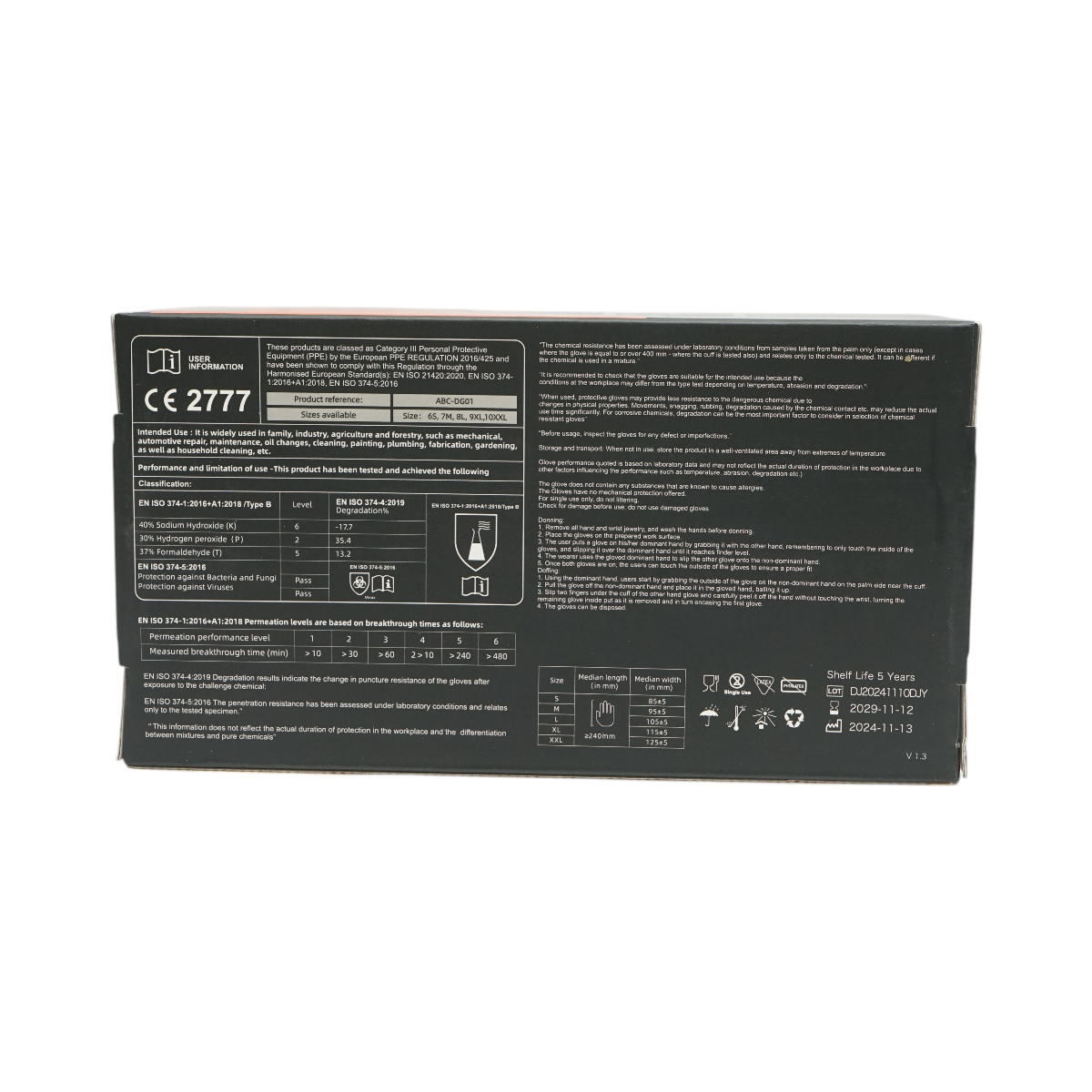 Manusi din nitril negre nepudrate cu textura diamond grip, marimea M 100 buc/cutie - imagine 8