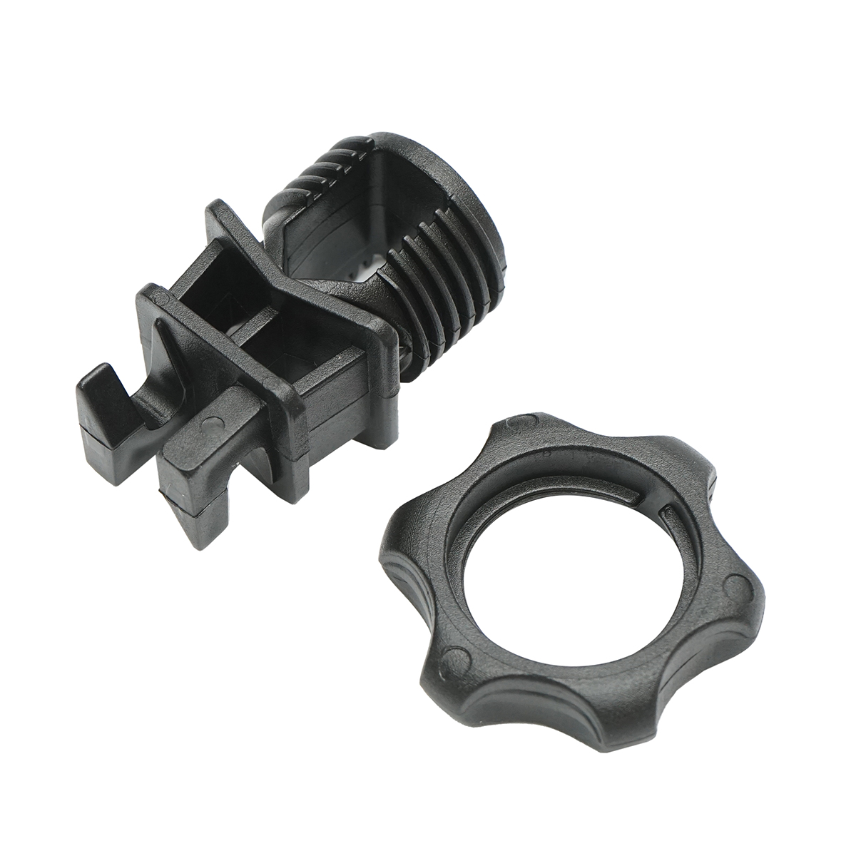 Izolator prindere cu filet negru pentru stalp metalic gard electric Breckner Germany - imagine 2