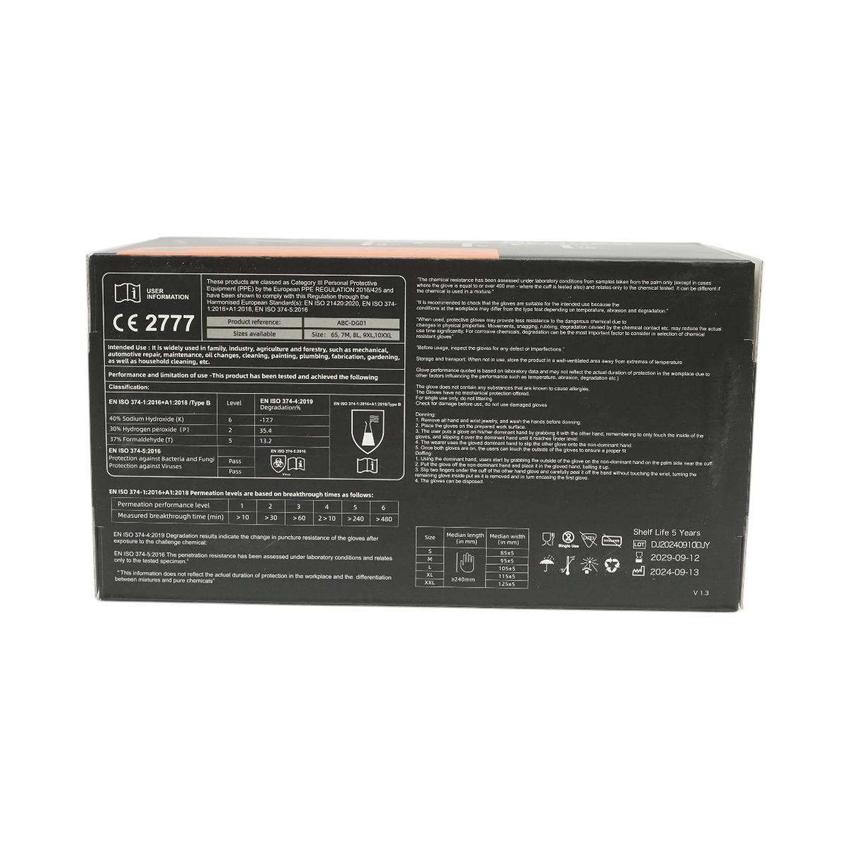 Manusi din nitril negre nepudrate cu textura diamond grip, marimea L 100 buc/cutie - imagine 8