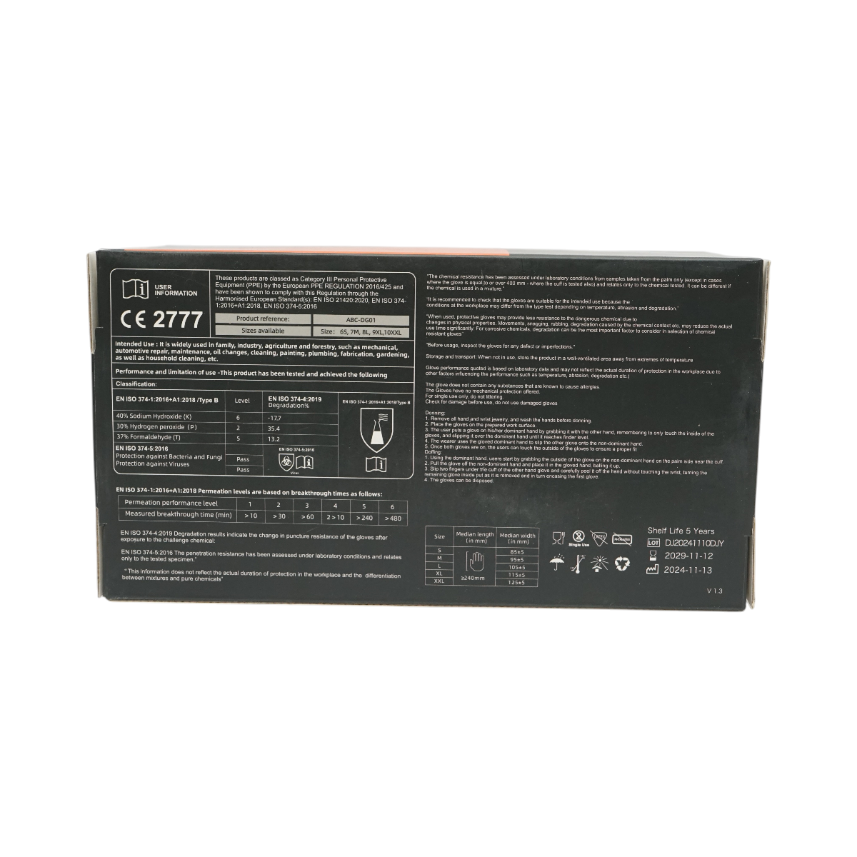 Manusi din nitril portocalii nepudrate cu textura diamond grip, marimea M 100 buc/cutie - imagine 9